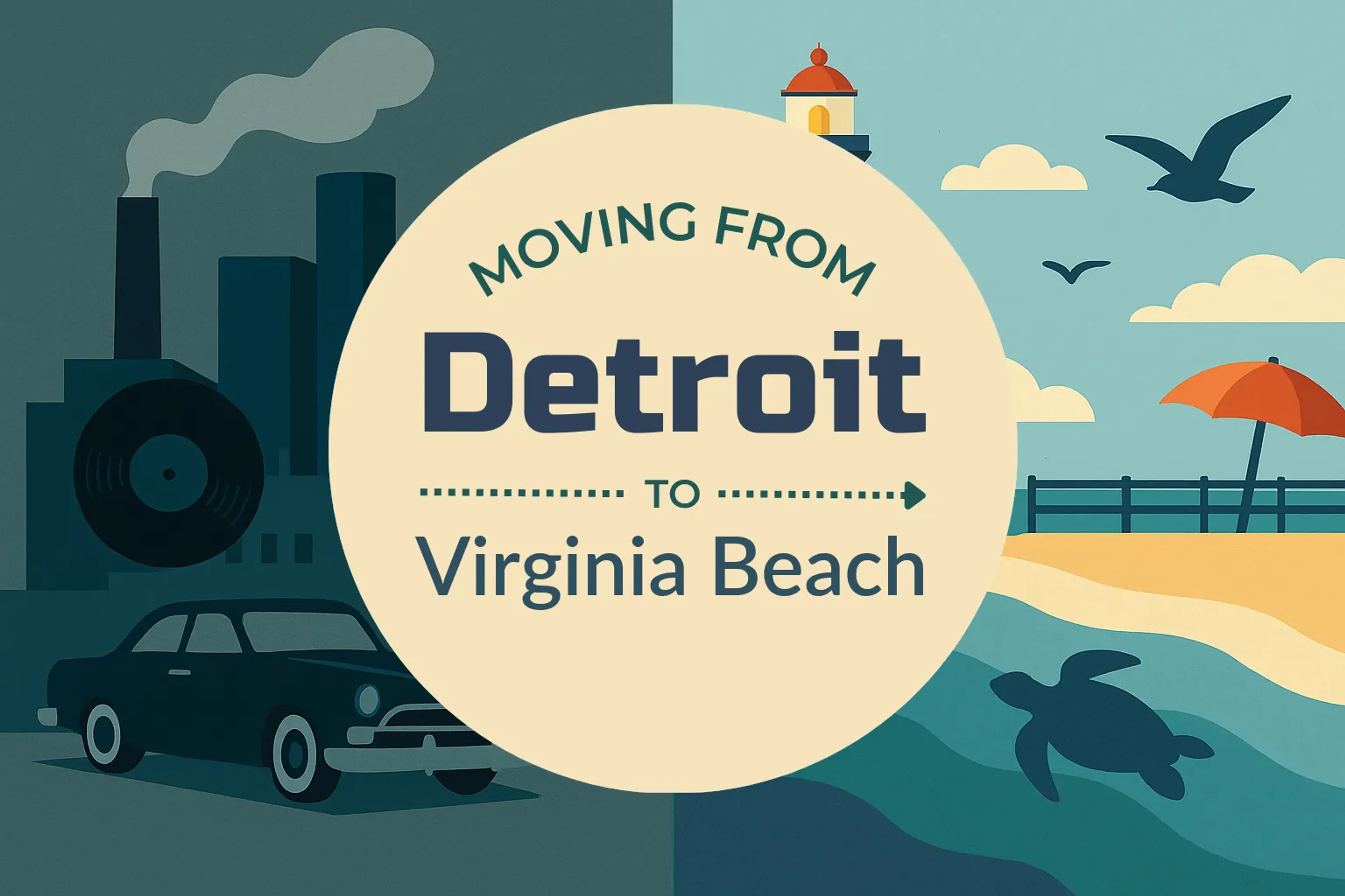 Side-by-side comparison of Detroit to Virginia Beach moving companies