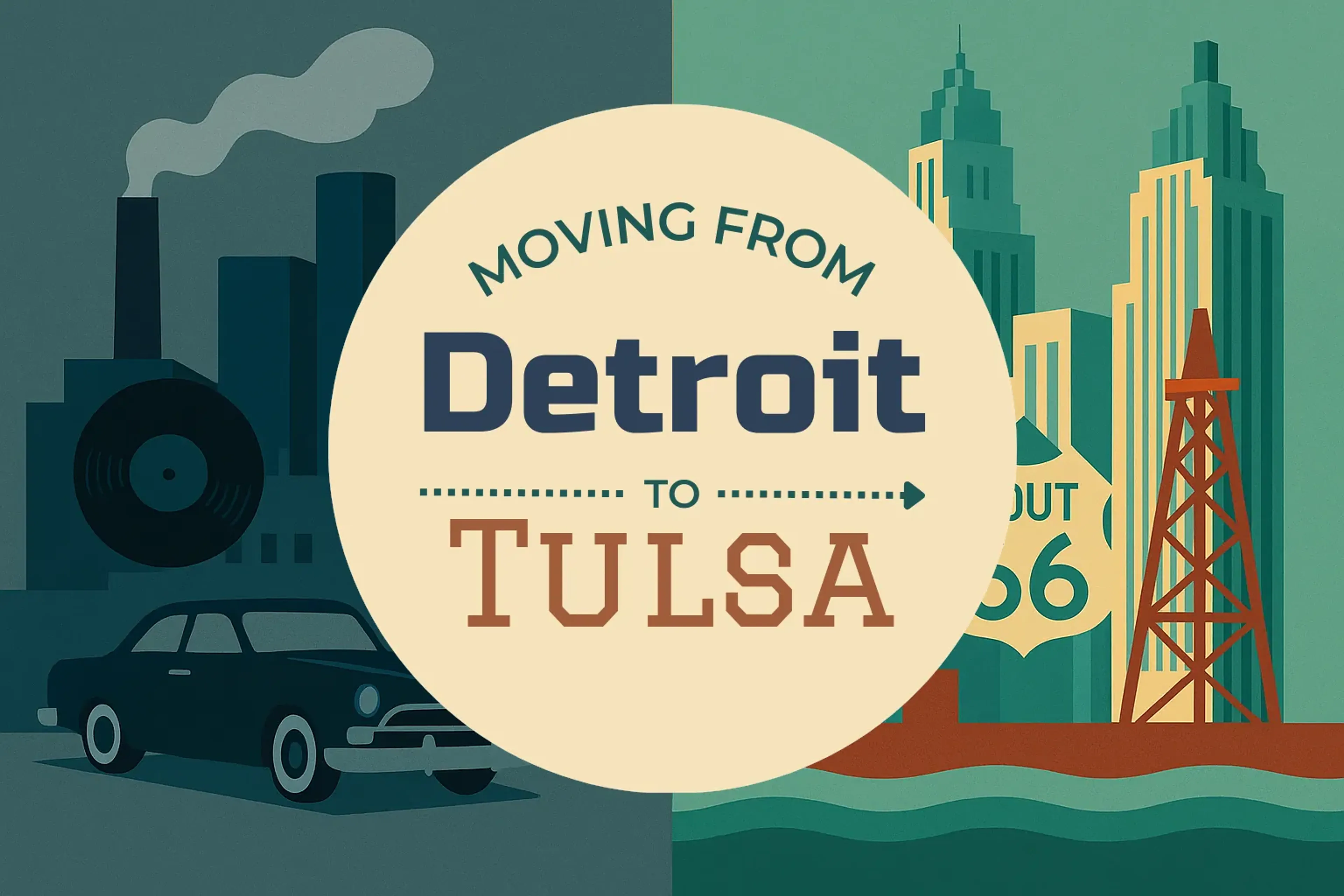 Side-by-side comparison of Detroit to Tulsa moving companies