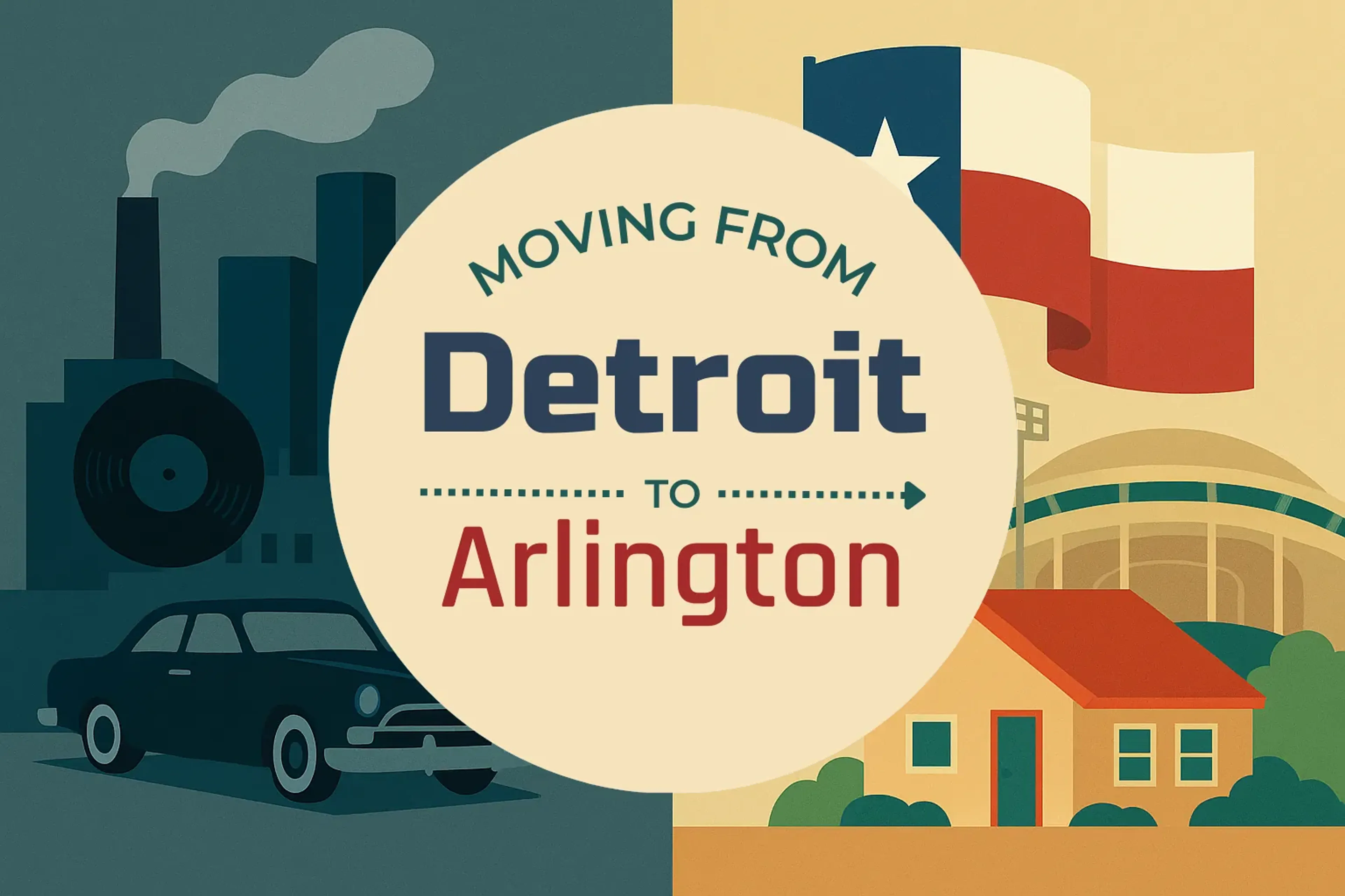 Side-by-side comparison of Detroit to Arlington moving companies