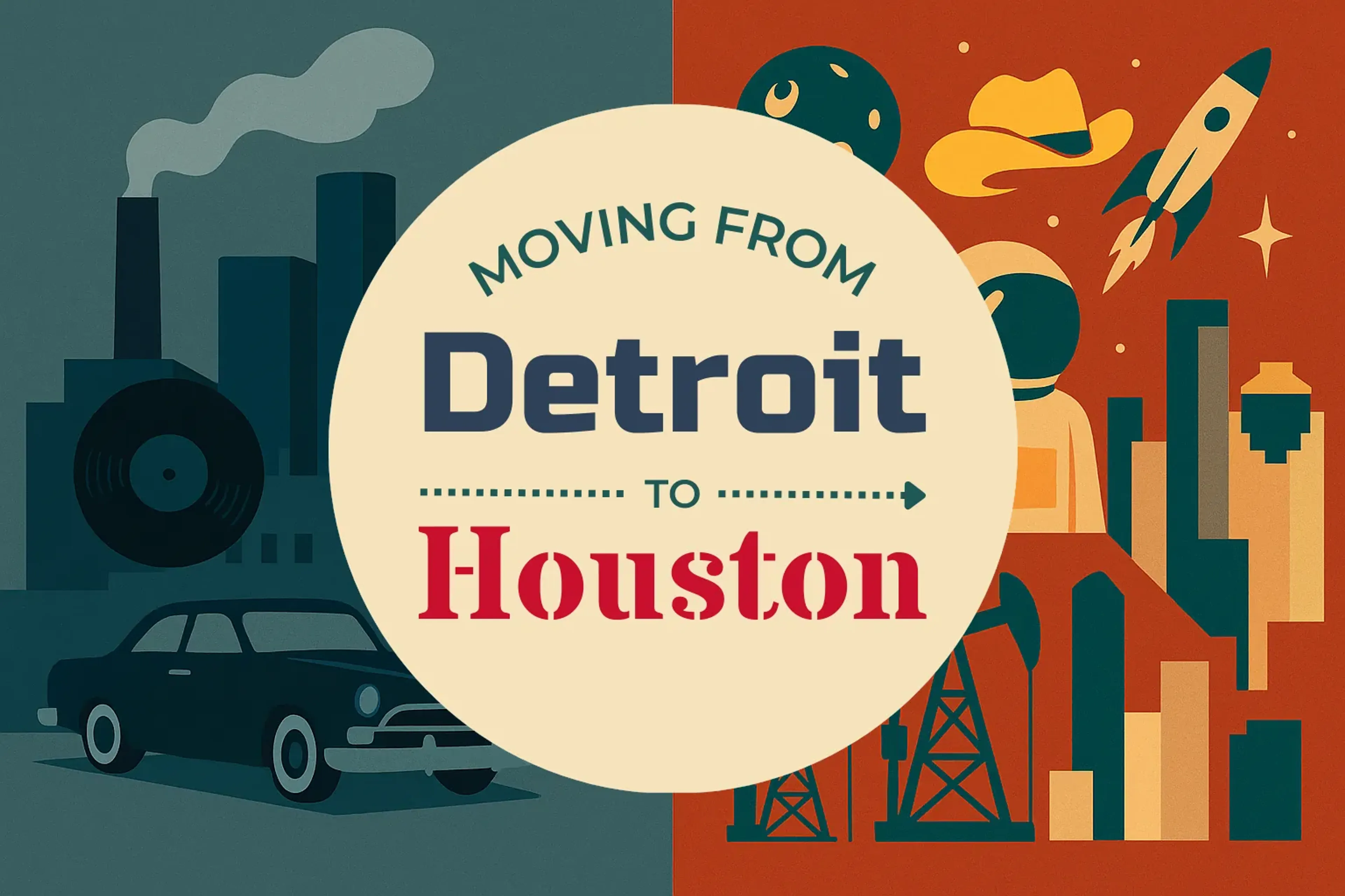 Side-by-side comparison of Detroit to Houston moving companies