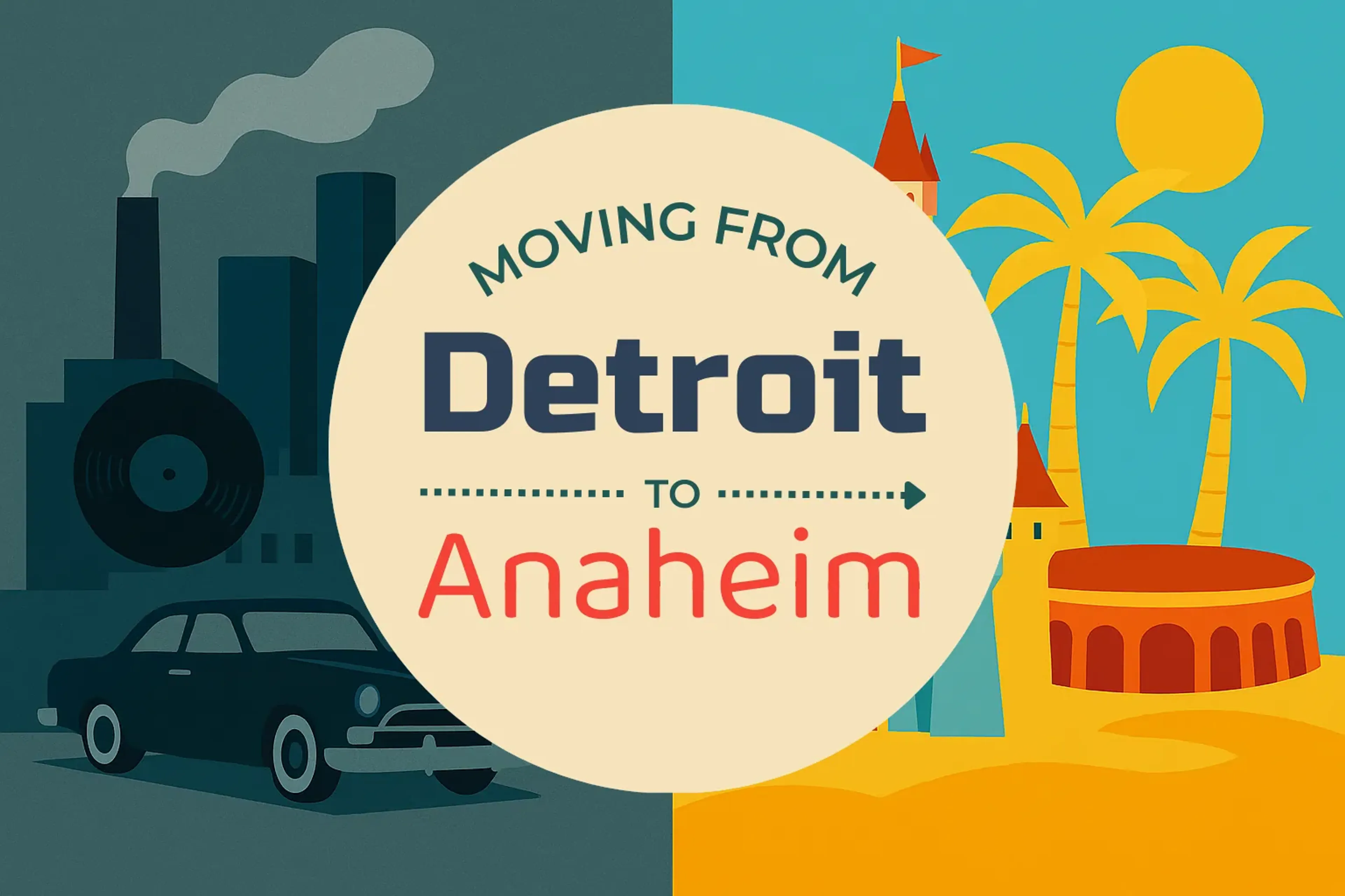 Side-by-side comparison of Detroit to Anaheim moving companies