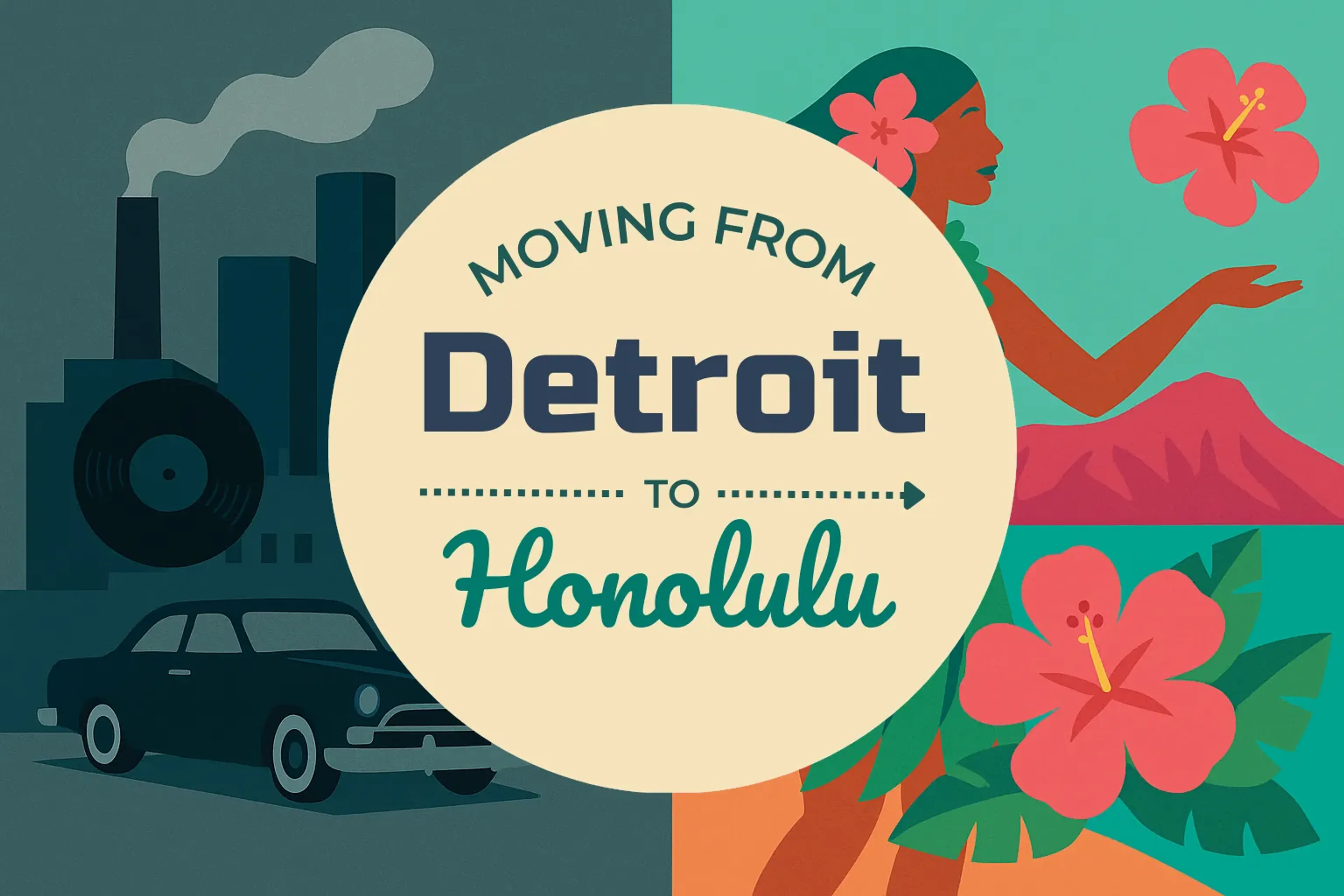 Side-by-side comparison of Detroit to Honolulu moving companies
