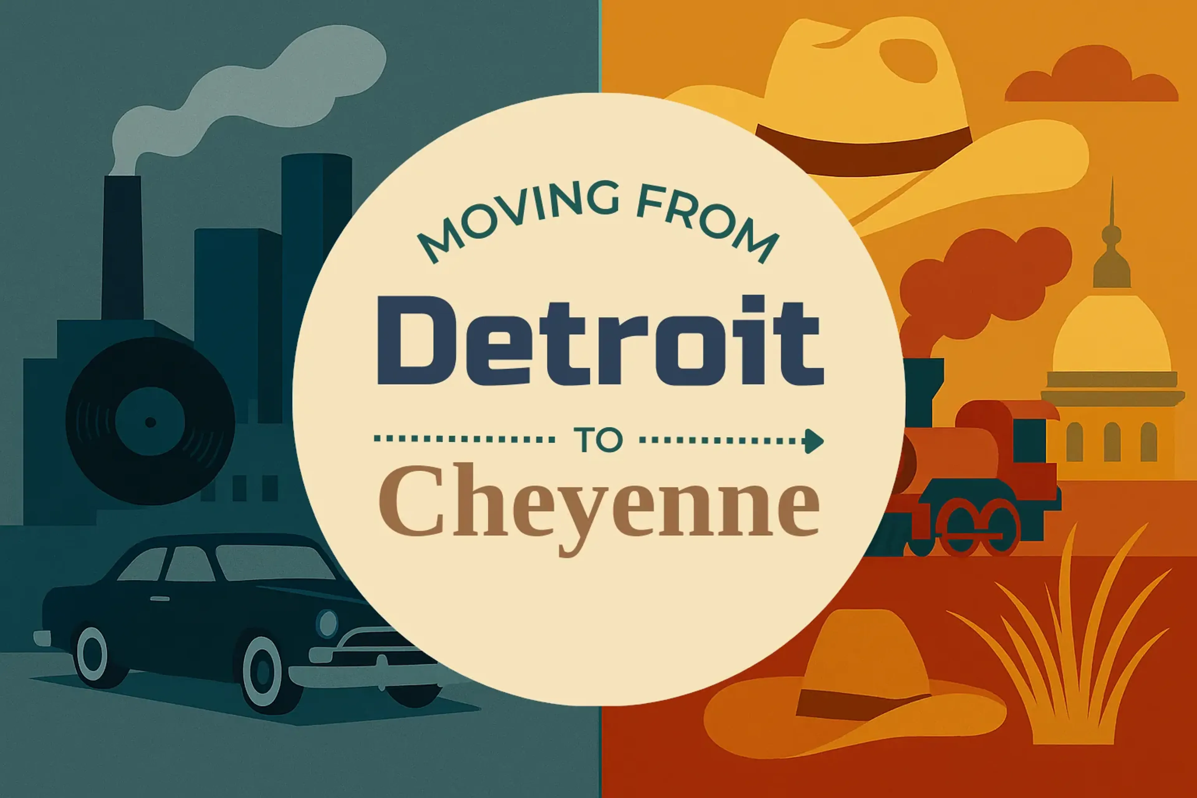 Side-by-side comparison of Detroit to Cheyenne moving companies