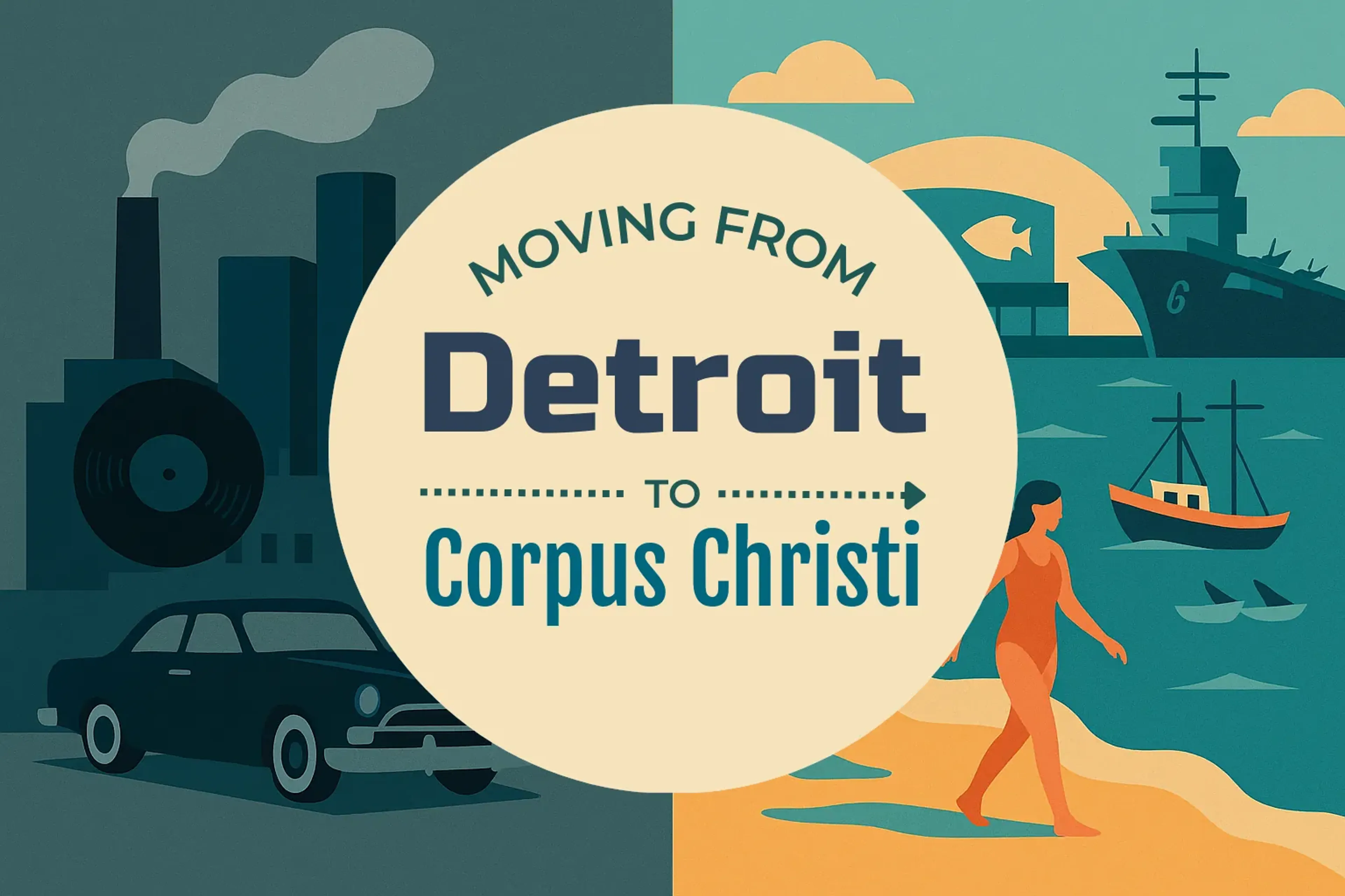 Side-by-side comparison of Detroit to Corpus Christi moving companies