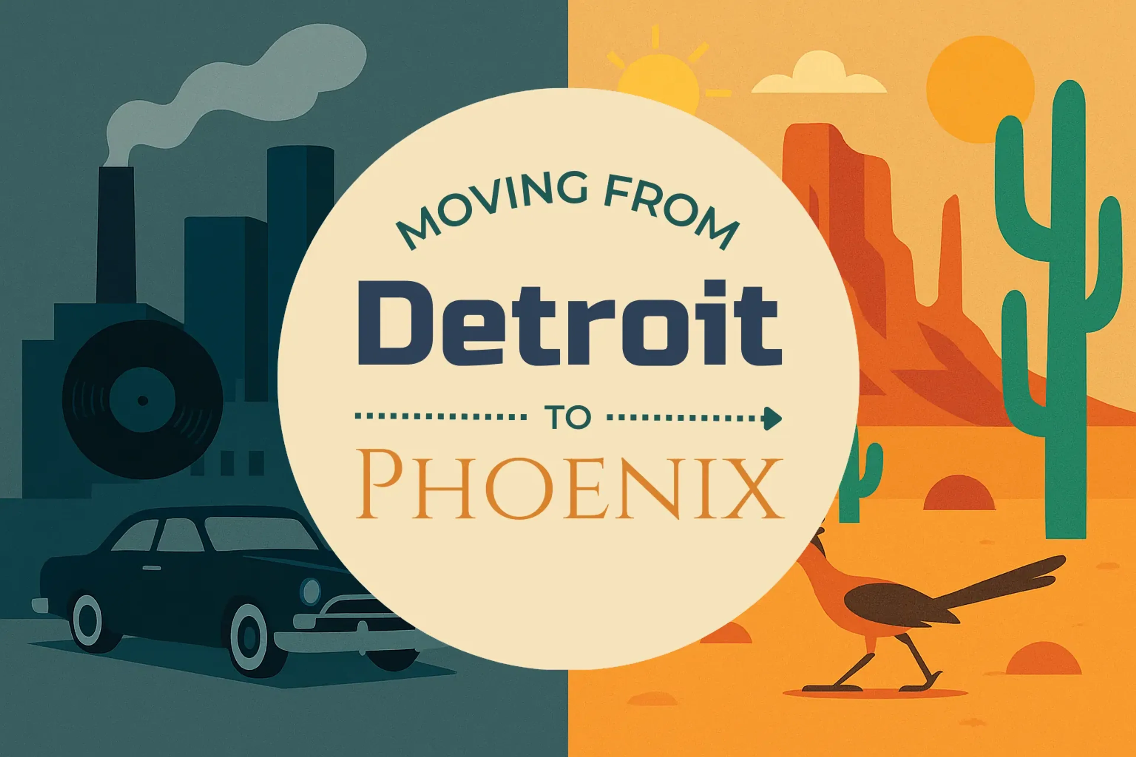Side-by-side comparison of Detroit to Phoenix moving companies