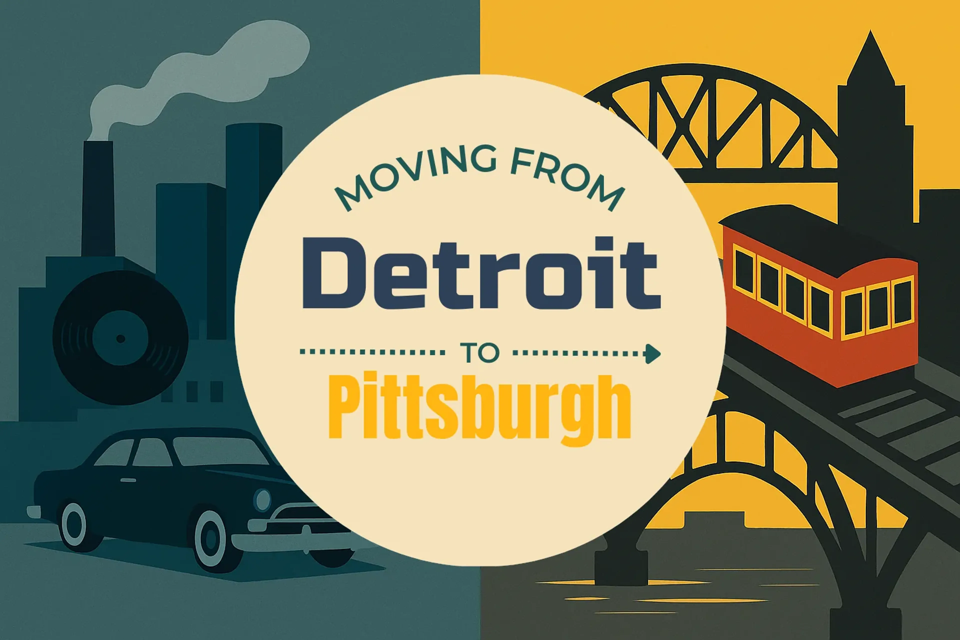 Side-by-side comparison of Detroit to Pittsburgh moving companies
