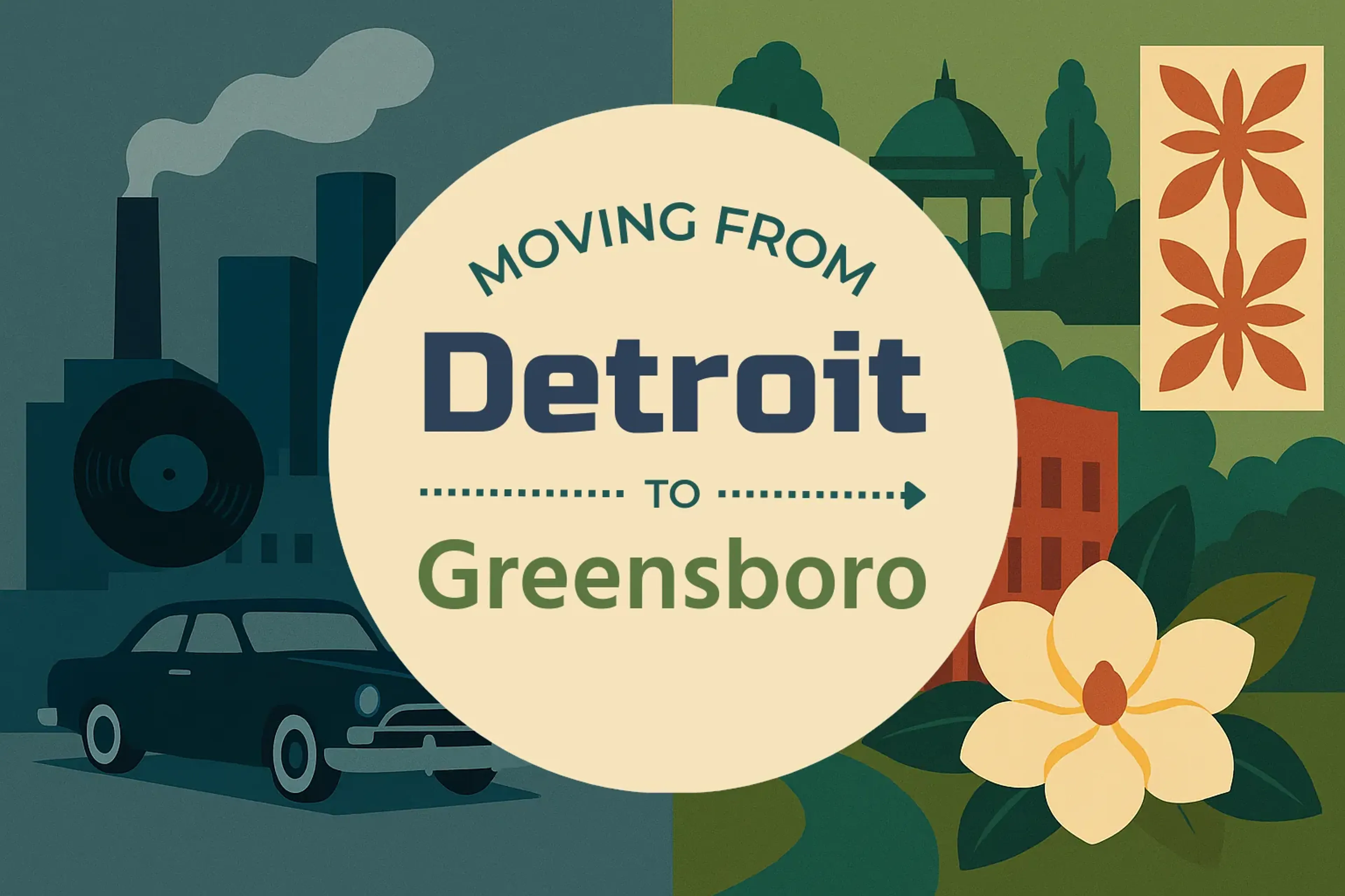 Side-by-side comparison of Detroit to Greensboro moving companies