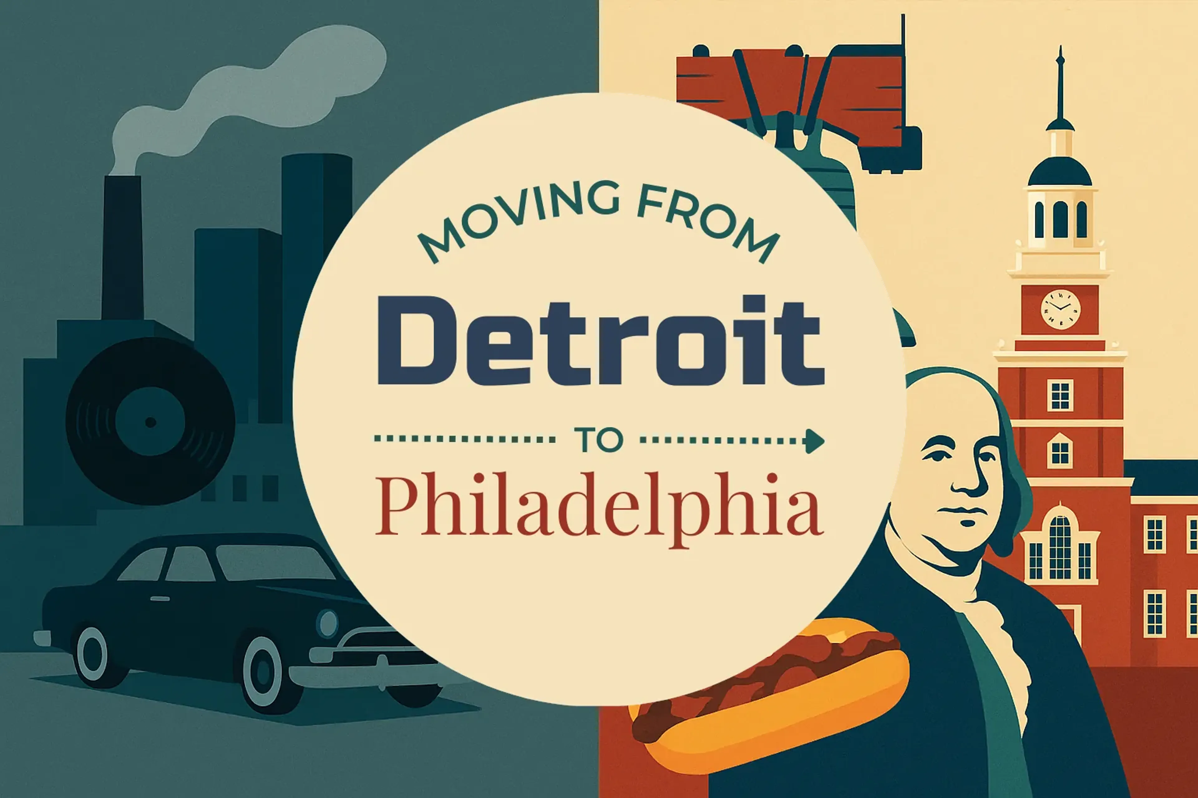 Side-by-side comparison of Detroit to Philadelphia moving companies