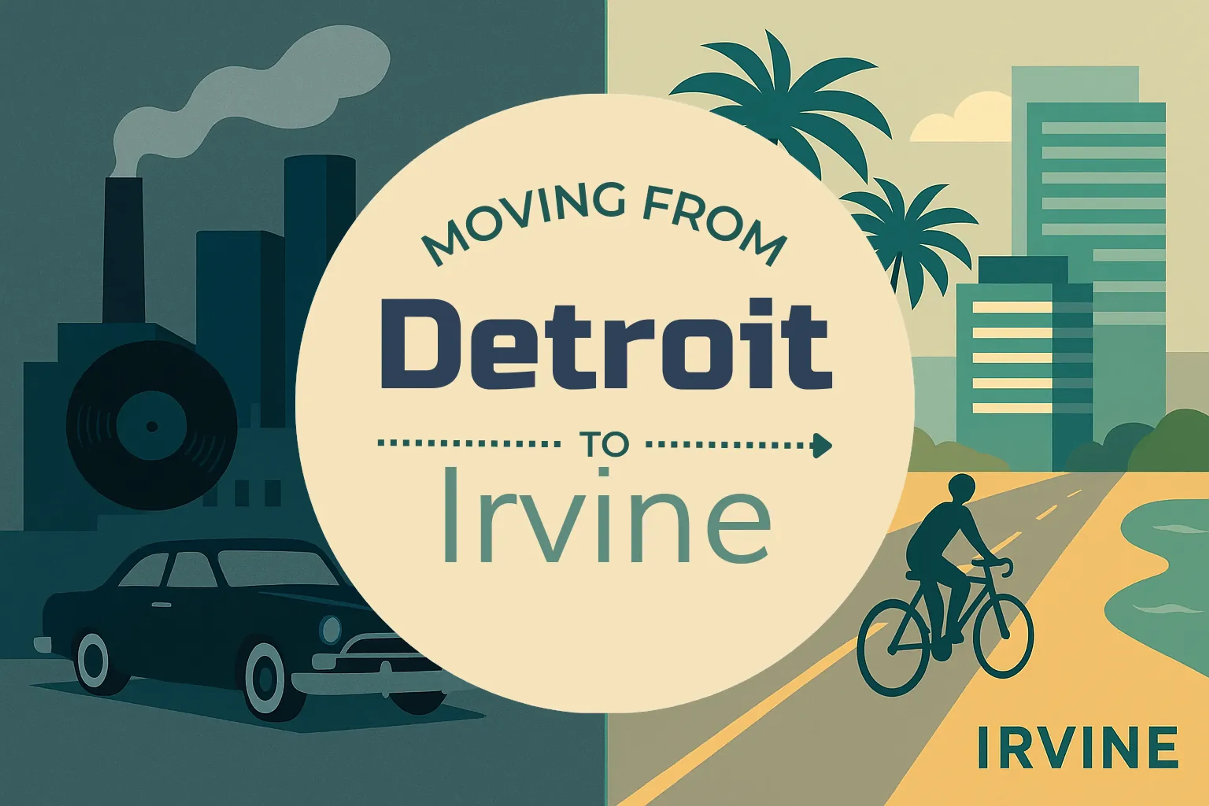 Side-by-side comparison of Detroit to Irvine moving companies