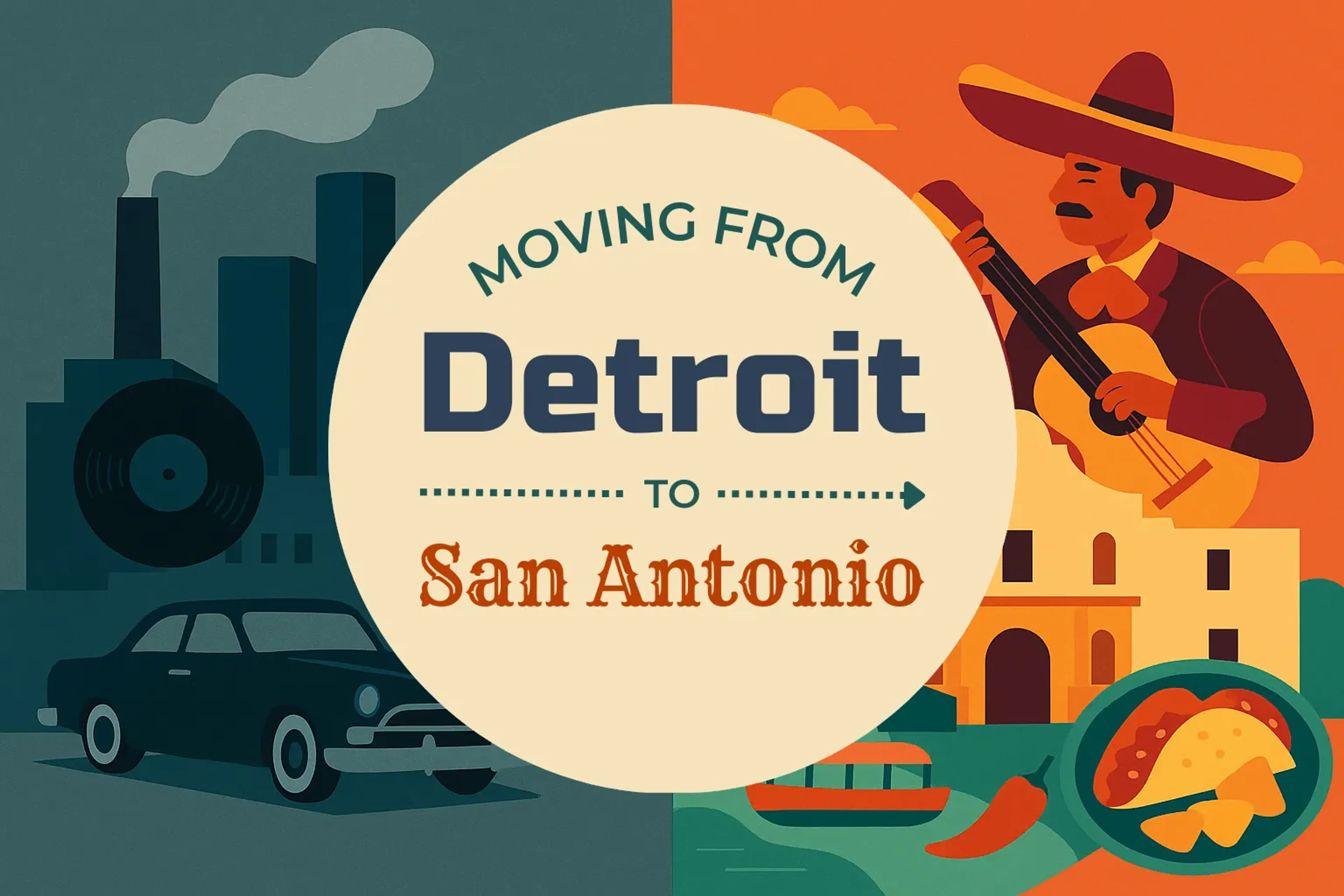 Side-by-side comparison of Detroit to San Antonio moving companies