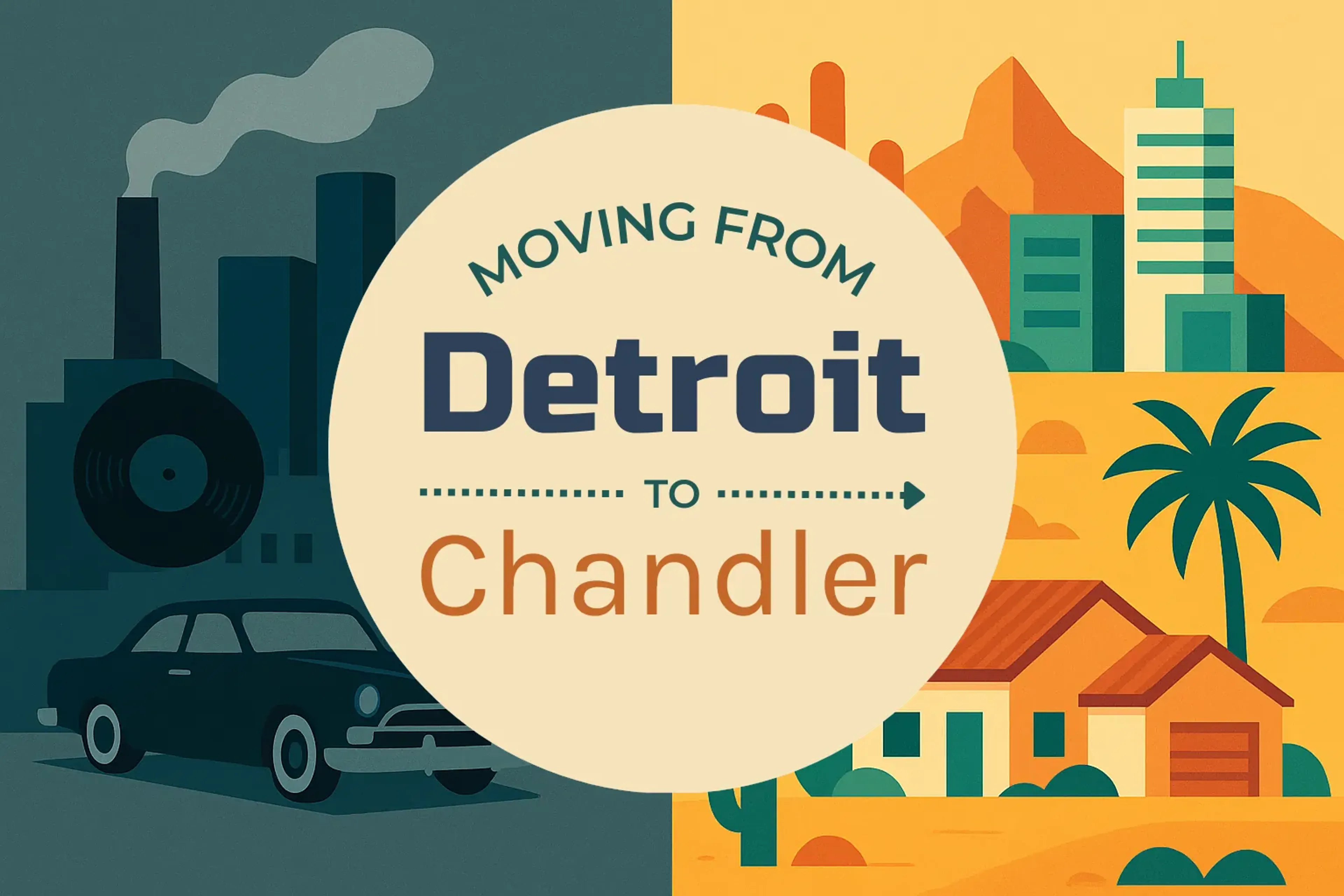 Side-by-side comparison of Detroit to Chandler moving companies
