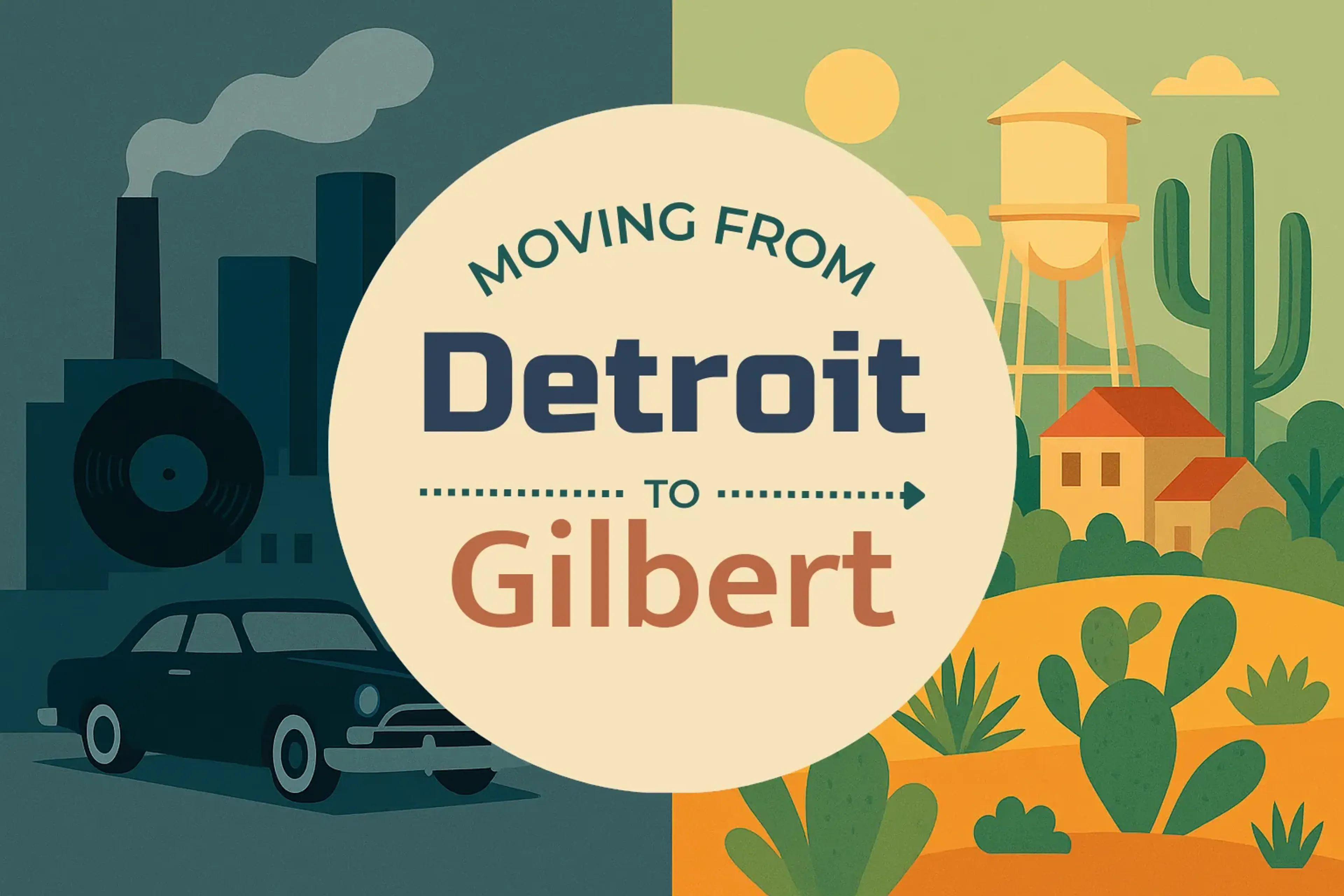 Side-by-side comparison of Detroit to Gilbert moving companies