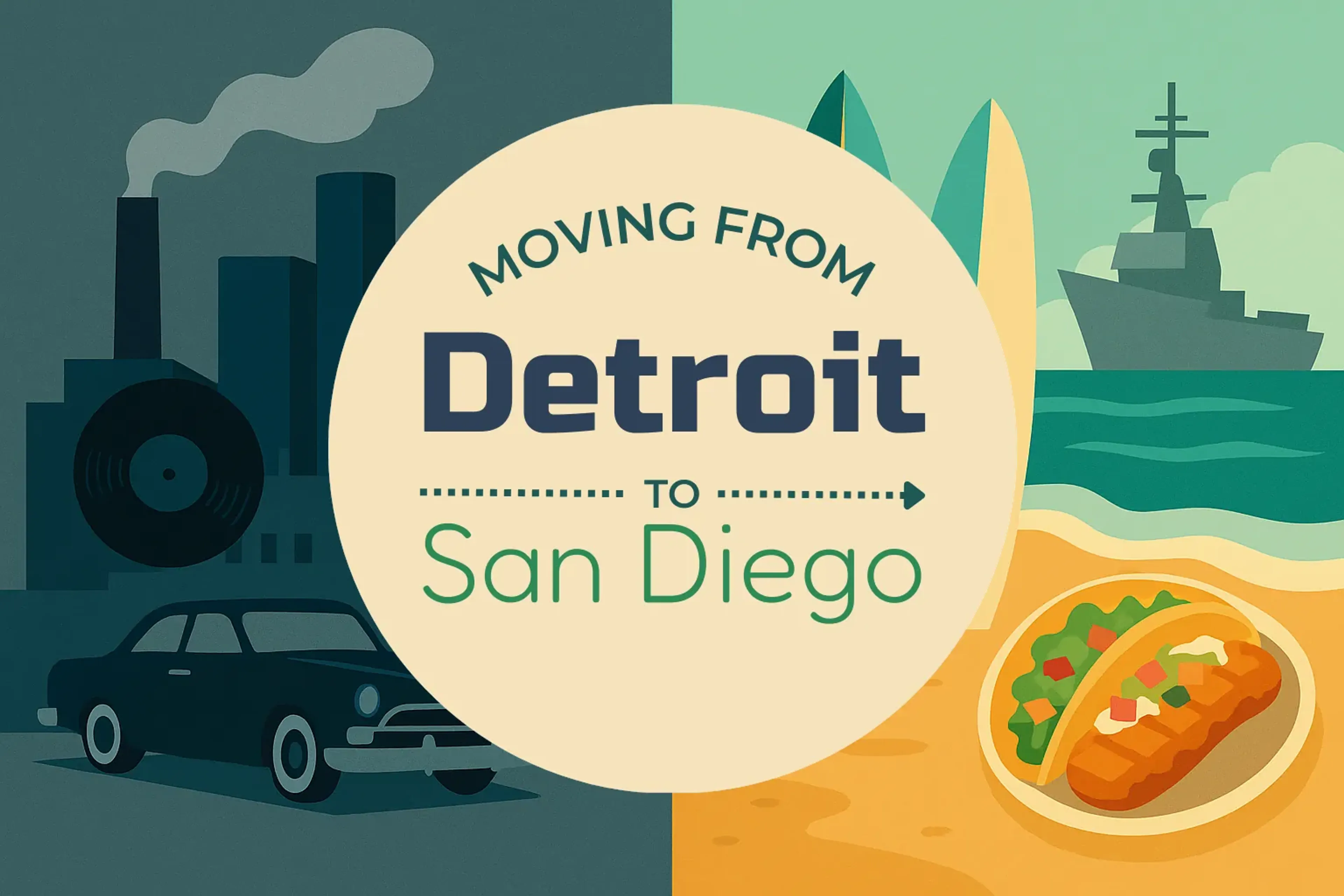 Side-by-side comparison of Detroit to San Diego moving companies