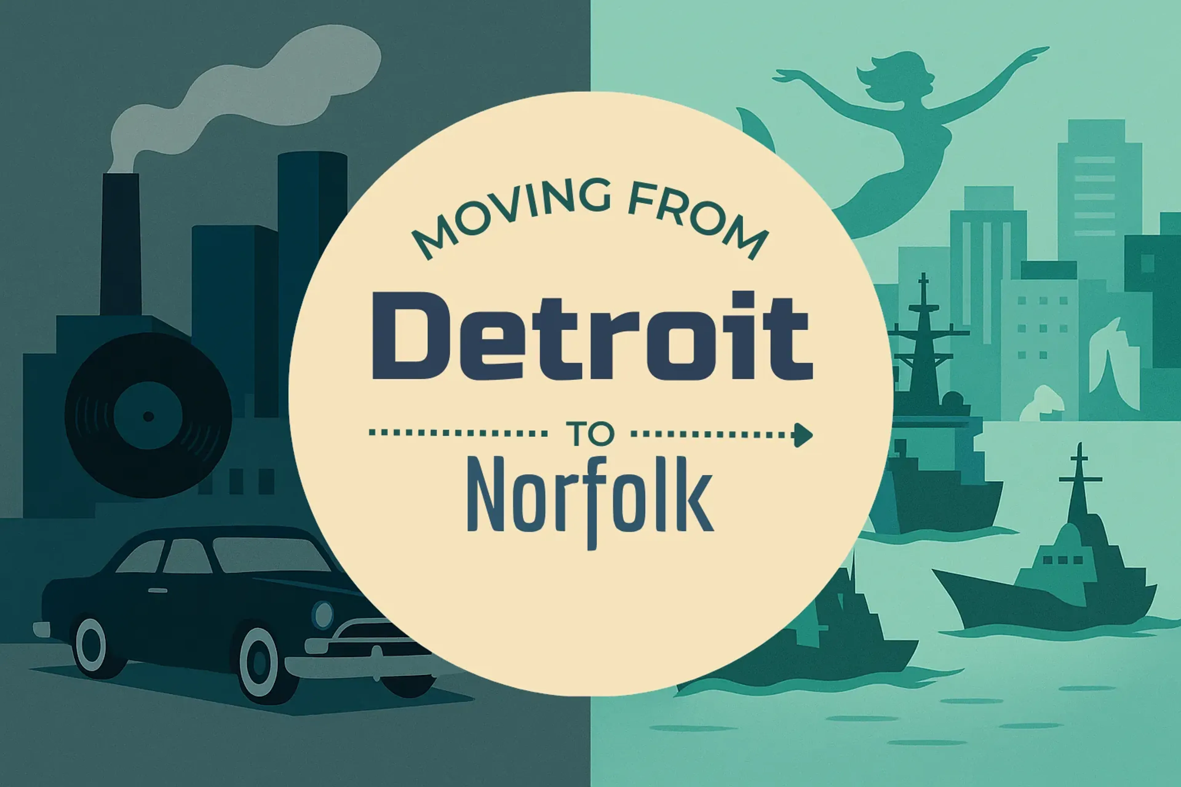 Side-by-side comparison of Detroit to Norfolk moving companies