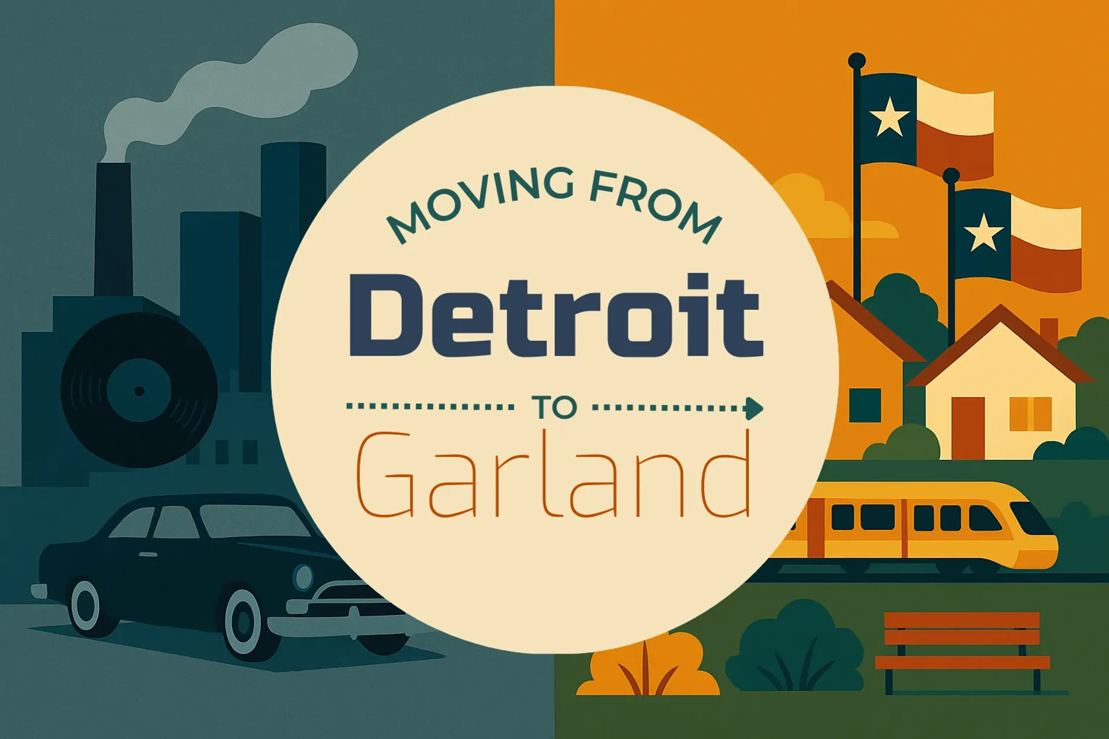 Side-by-side comparison of Detroit to Garland moving companies