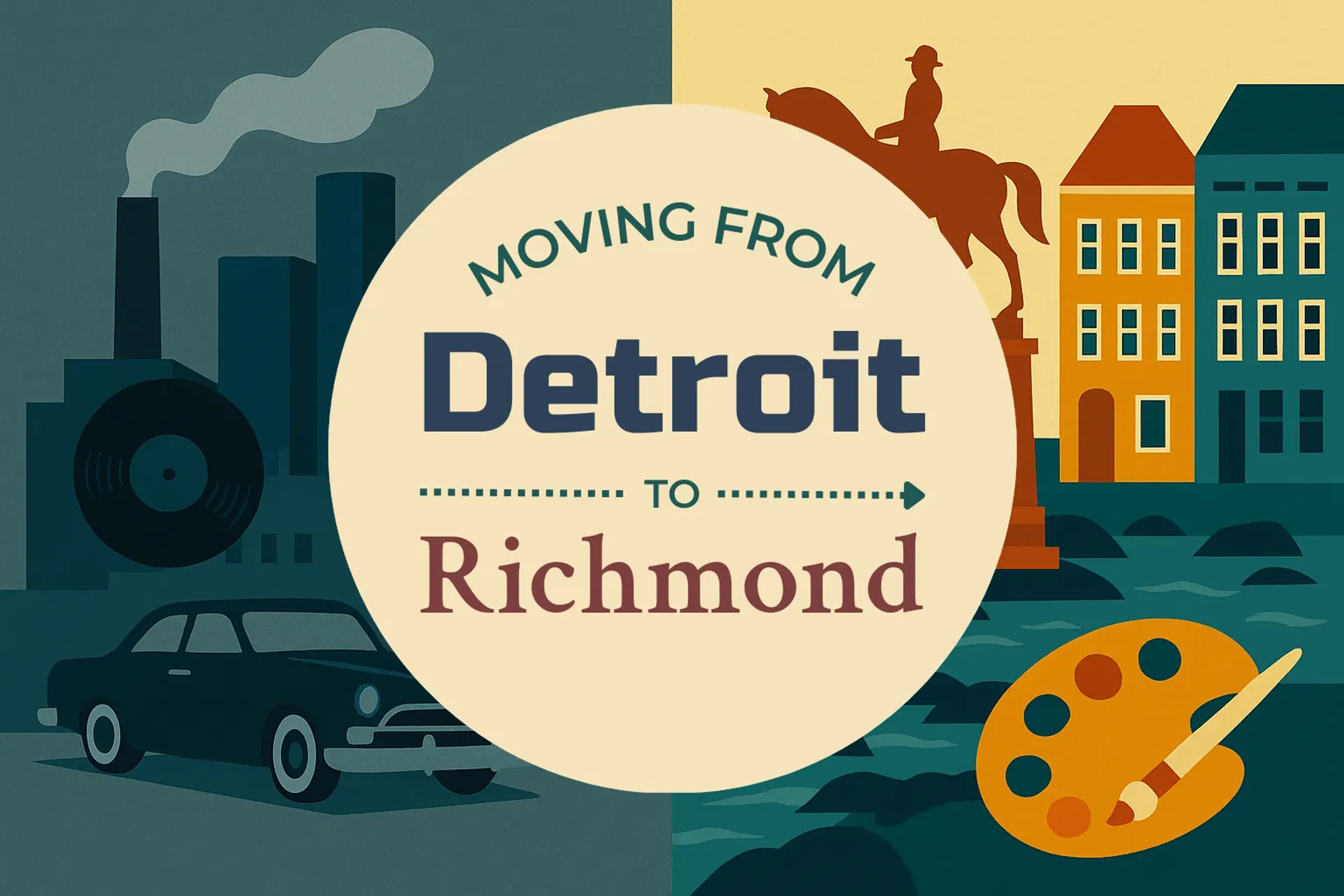 Side-by-side comparison of Detroit to Richmond moving companies
