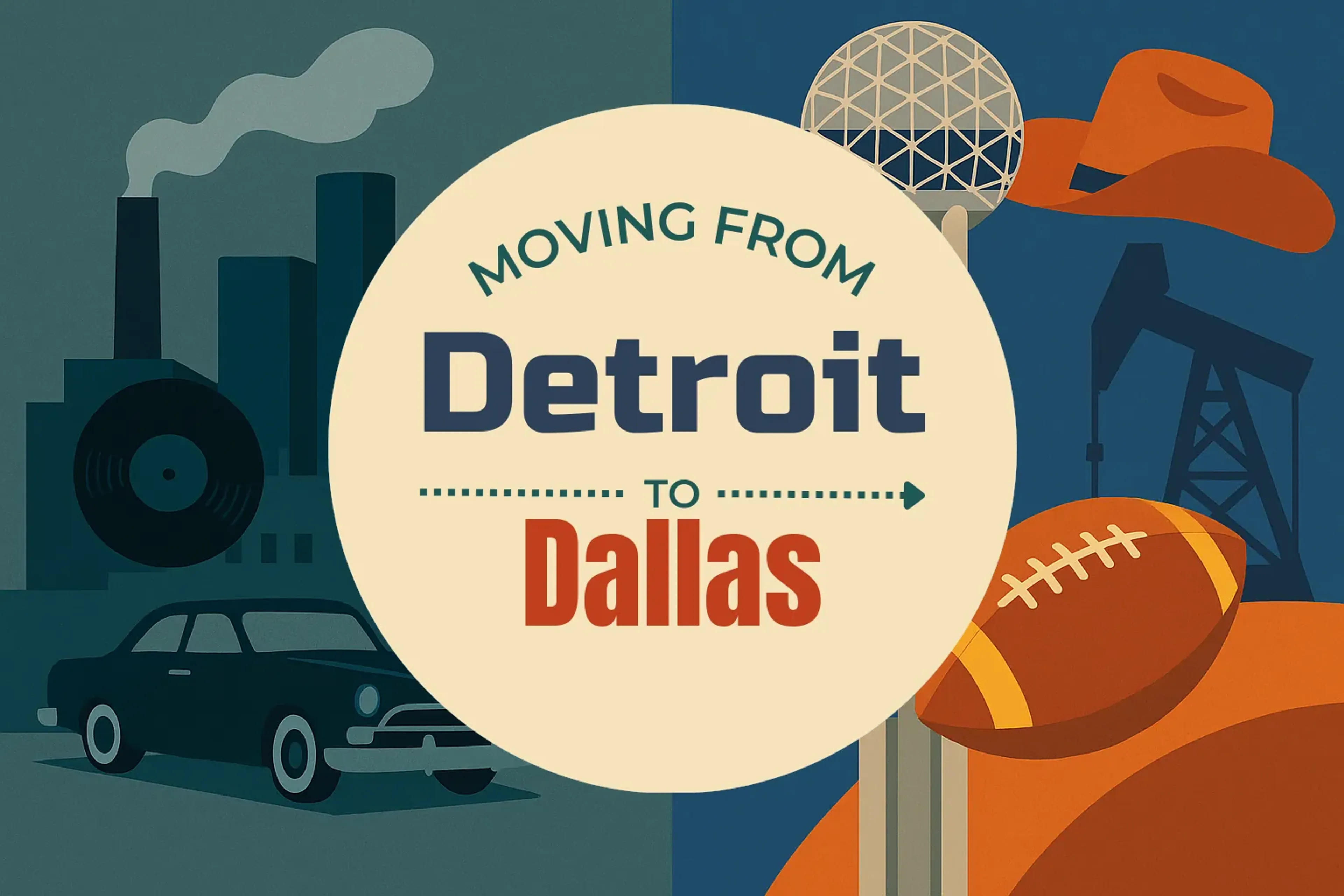 Side-by-side comparison of Detroit to Dallas moving companies