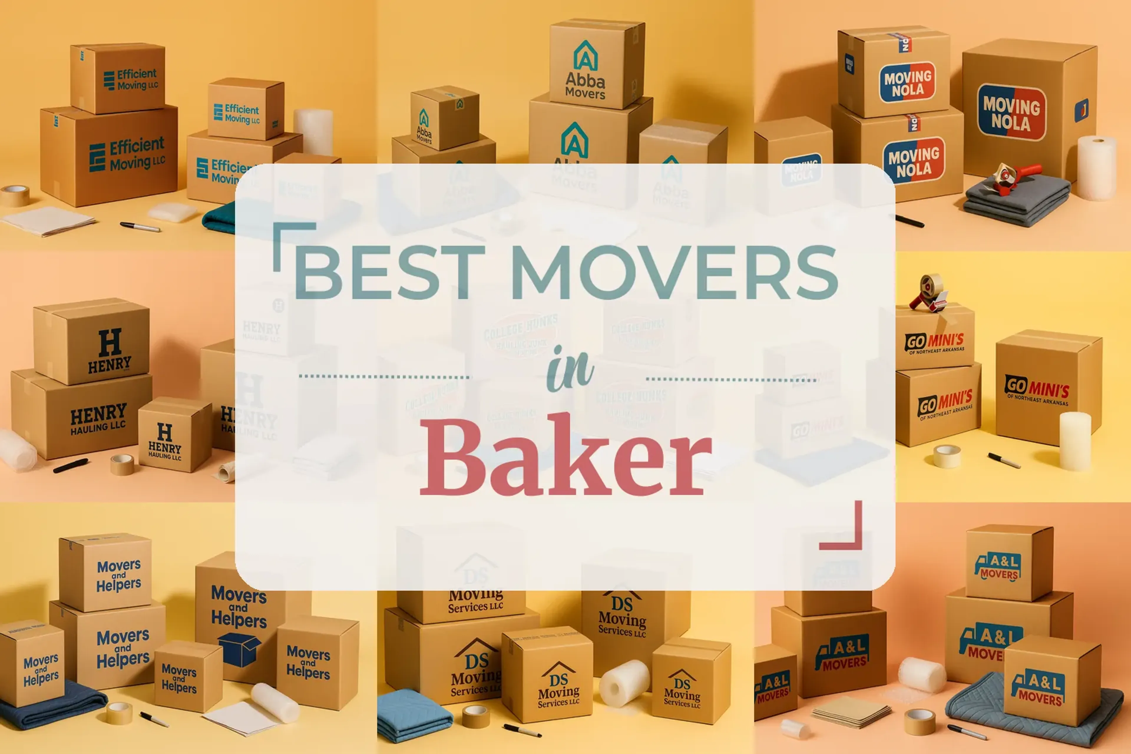 Side-by-side comparison of Baker moving companies