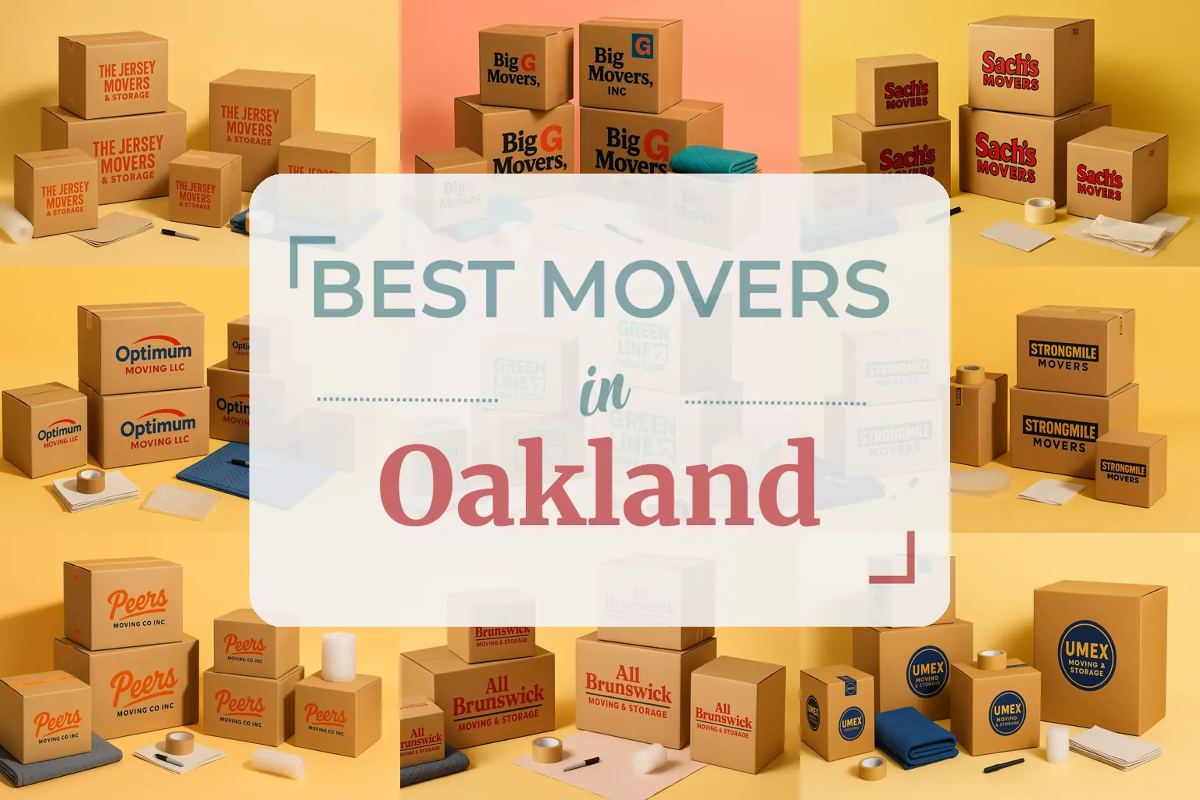 Side-by-side comparison of Oakland moving companies