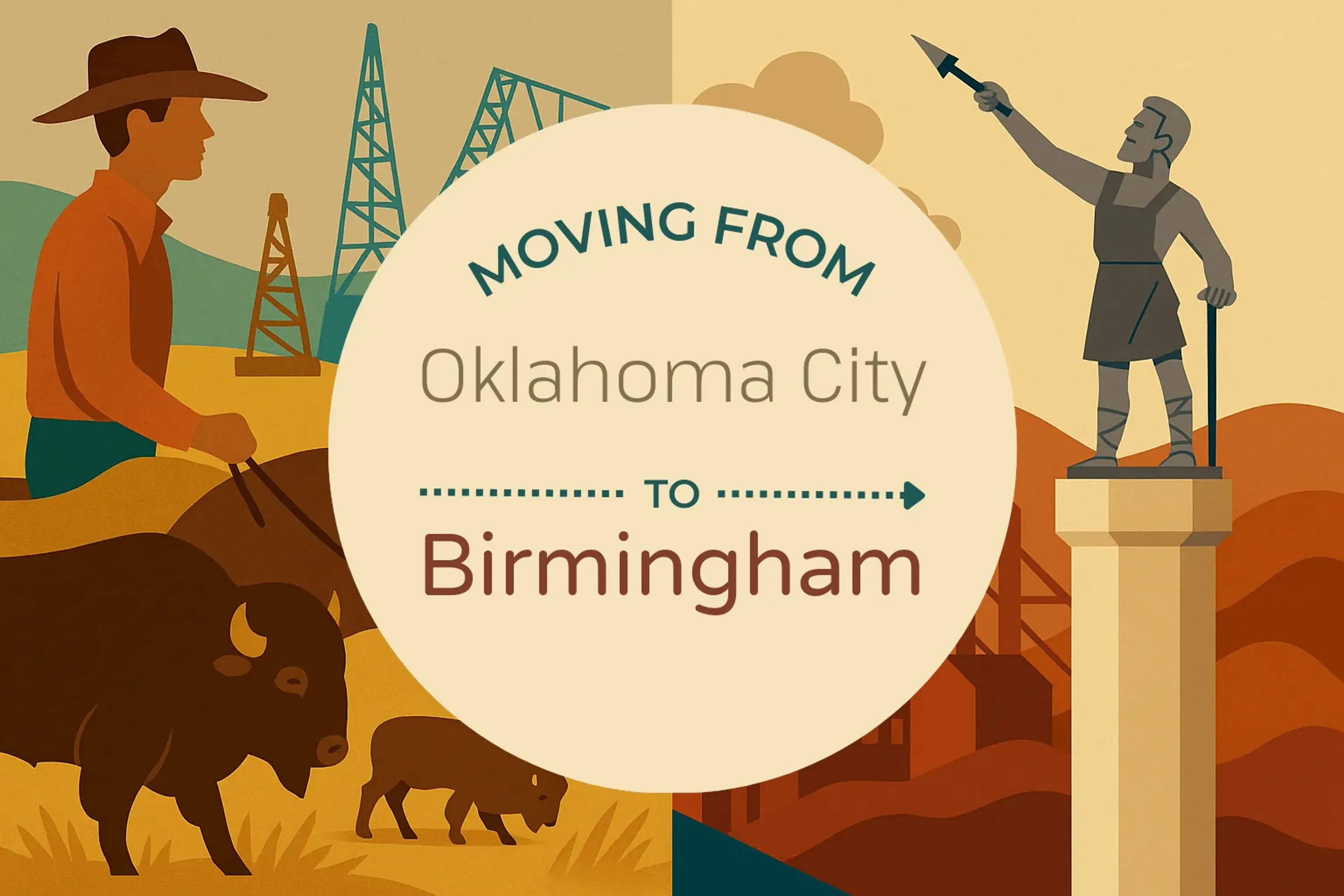 Side-by-side comparison of Oklahoma City to Birmingham moving companies
