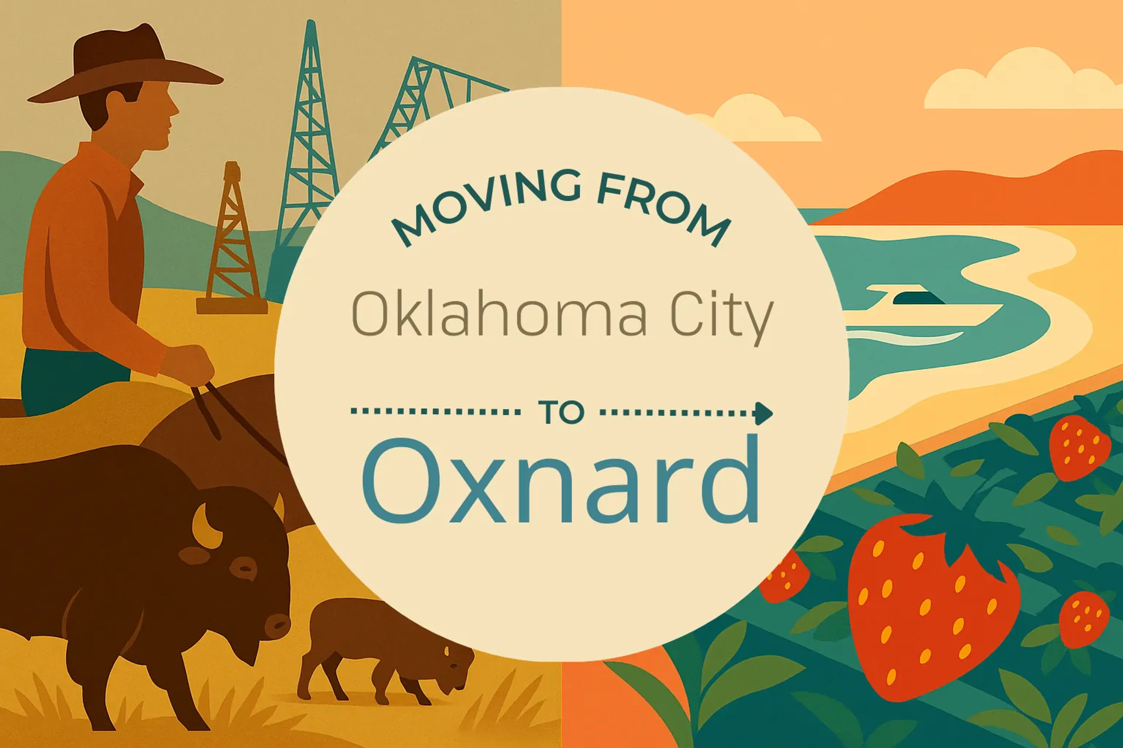 Side-by-side comparison of Oklahoma City to Oxnard moving companies