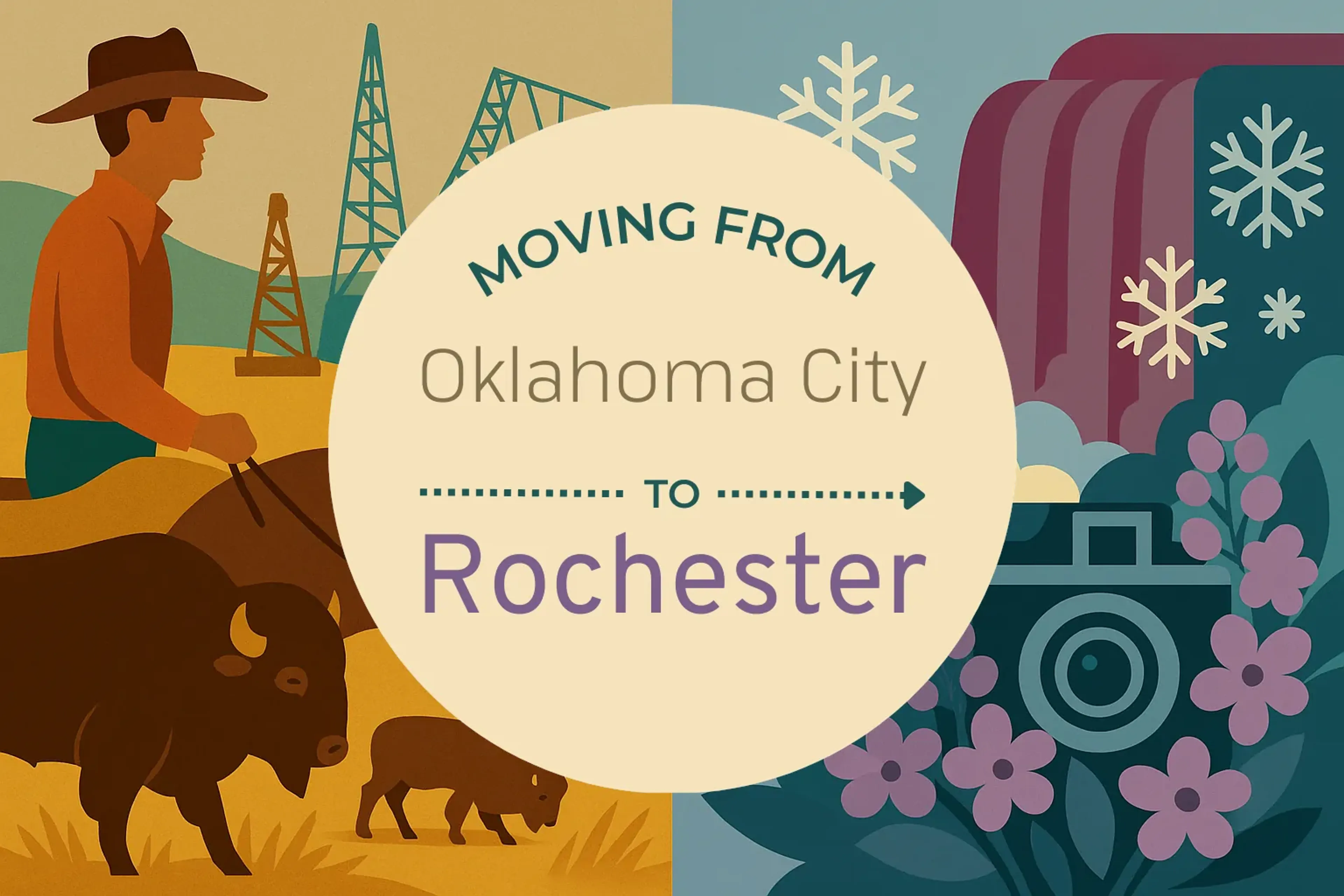 Side-by-side comparison of Oklahoma City to Rochester moving companies