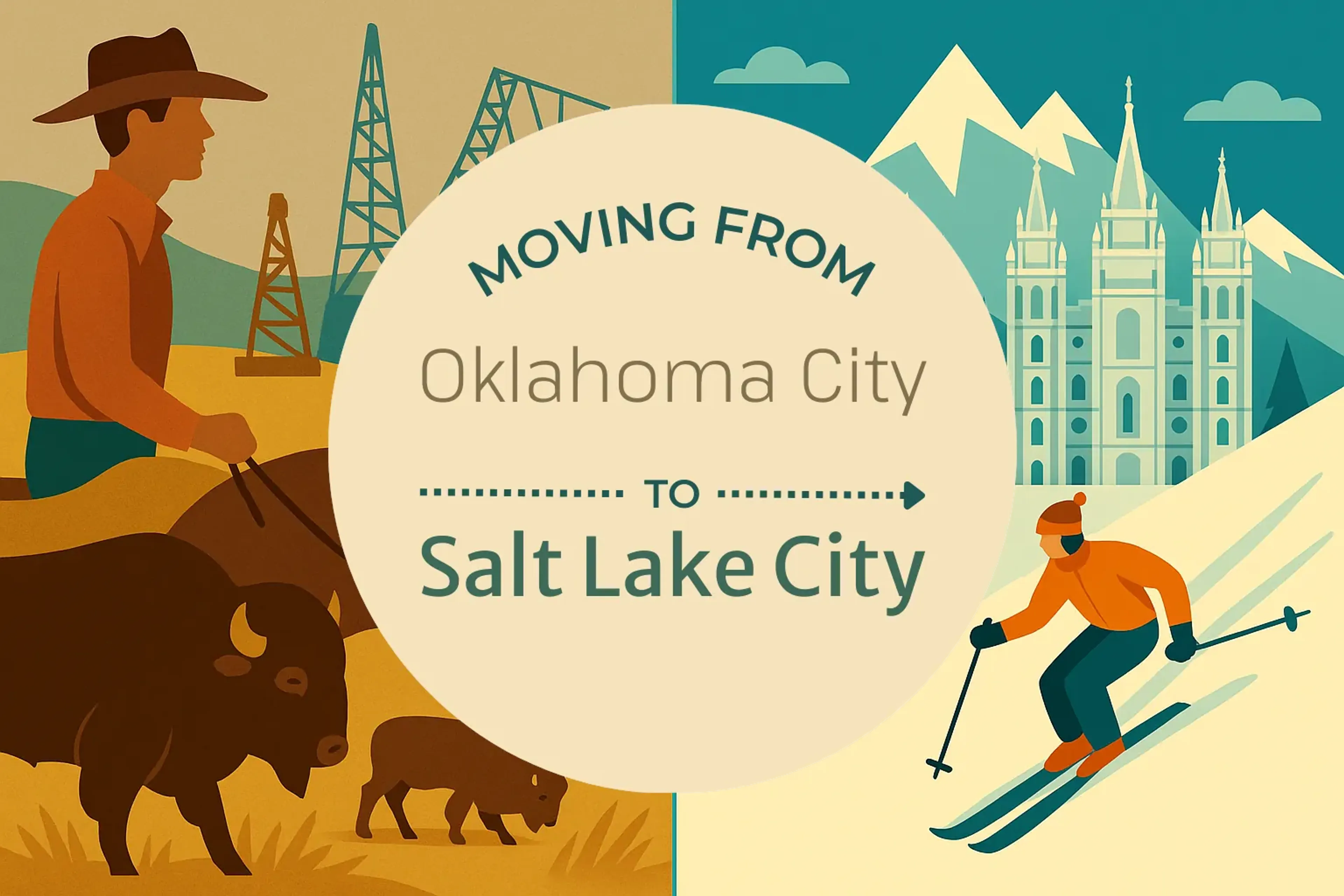 Side-by-side comparison of Oklahoma City to Salt Lake City moving companies