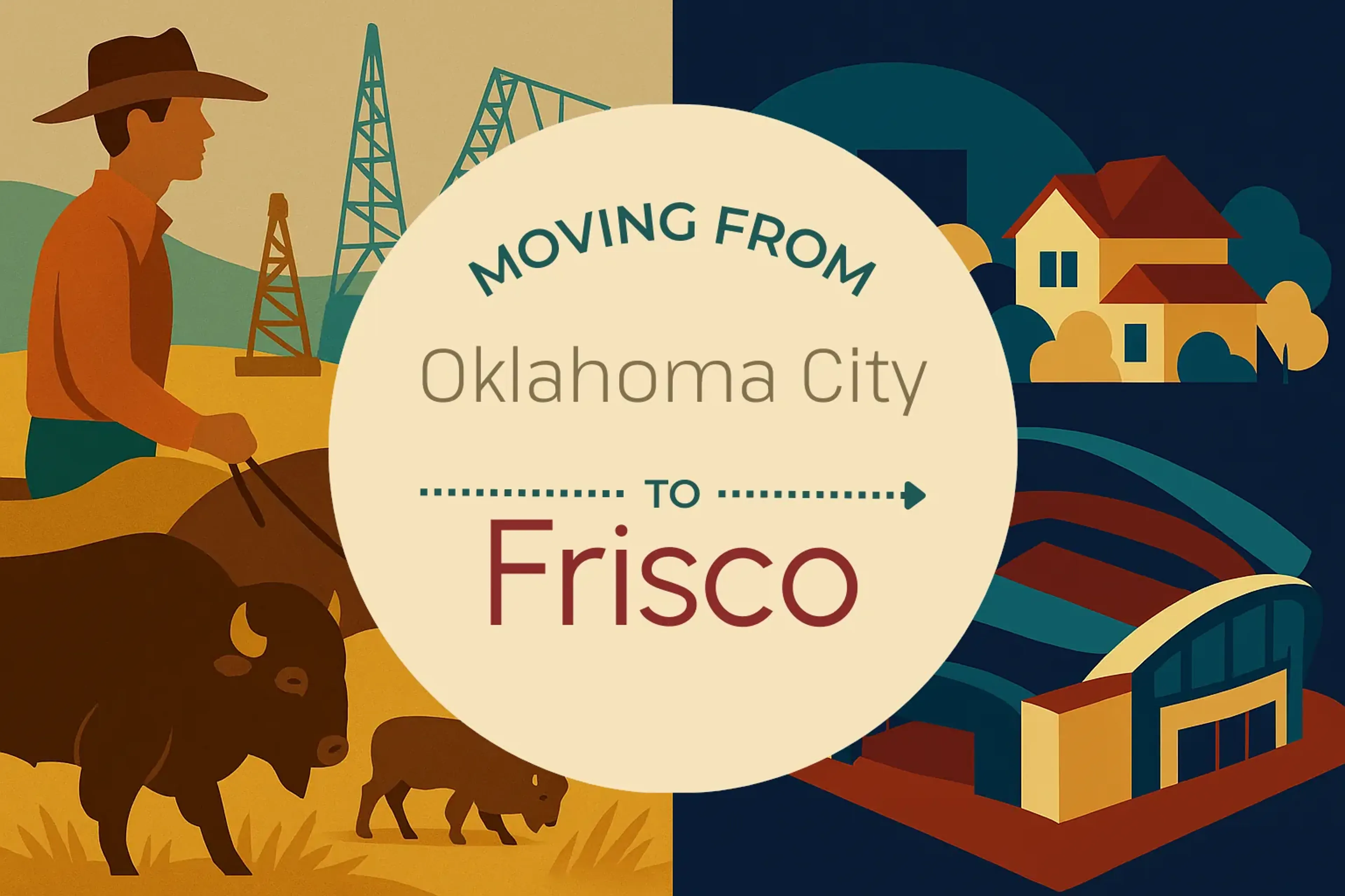 Side-by-side comparison of Oklahoma City to Frisco moving companies