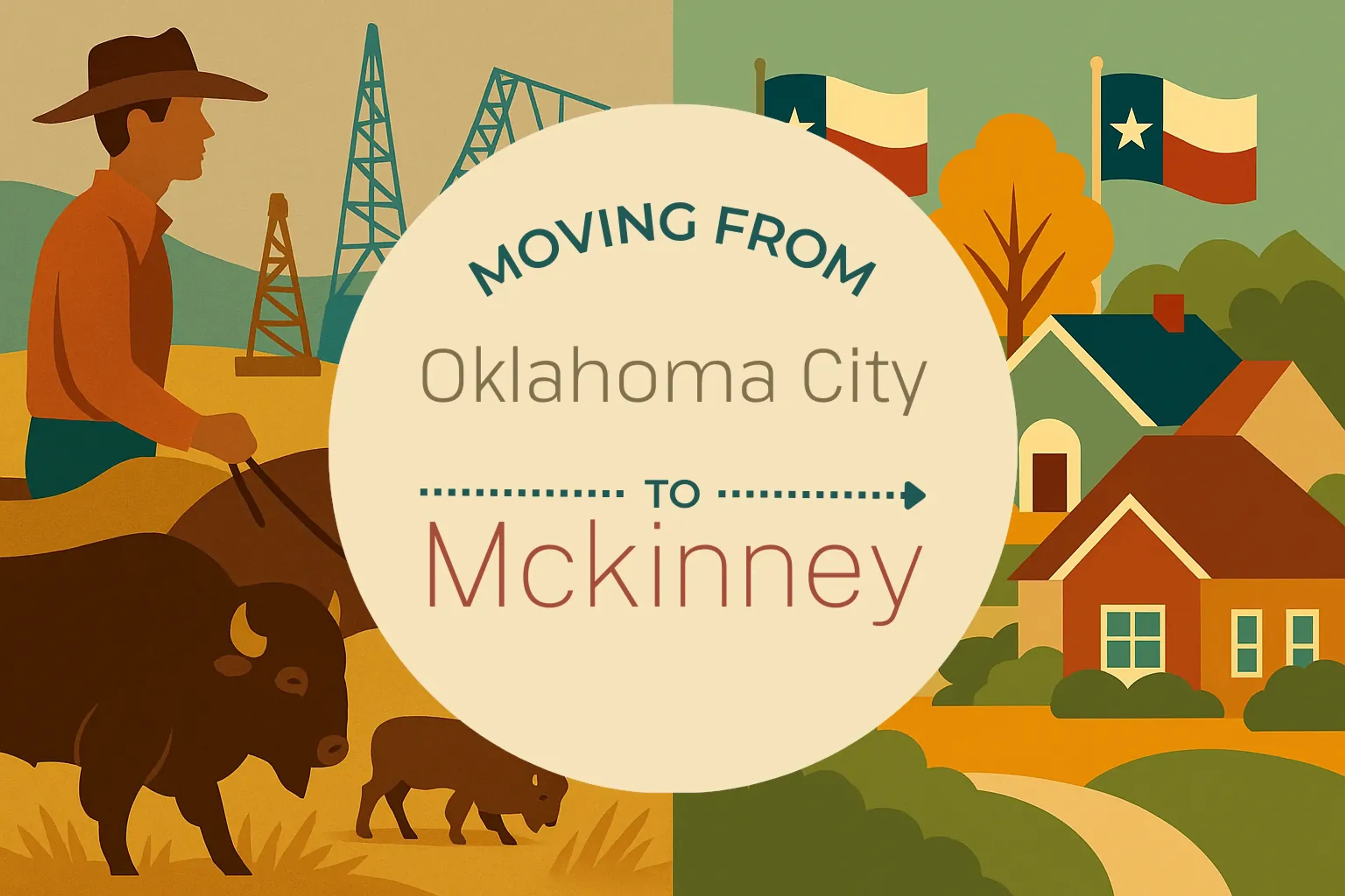 Side-by-side comparison of Oklahoma City to Mckinney moving companies