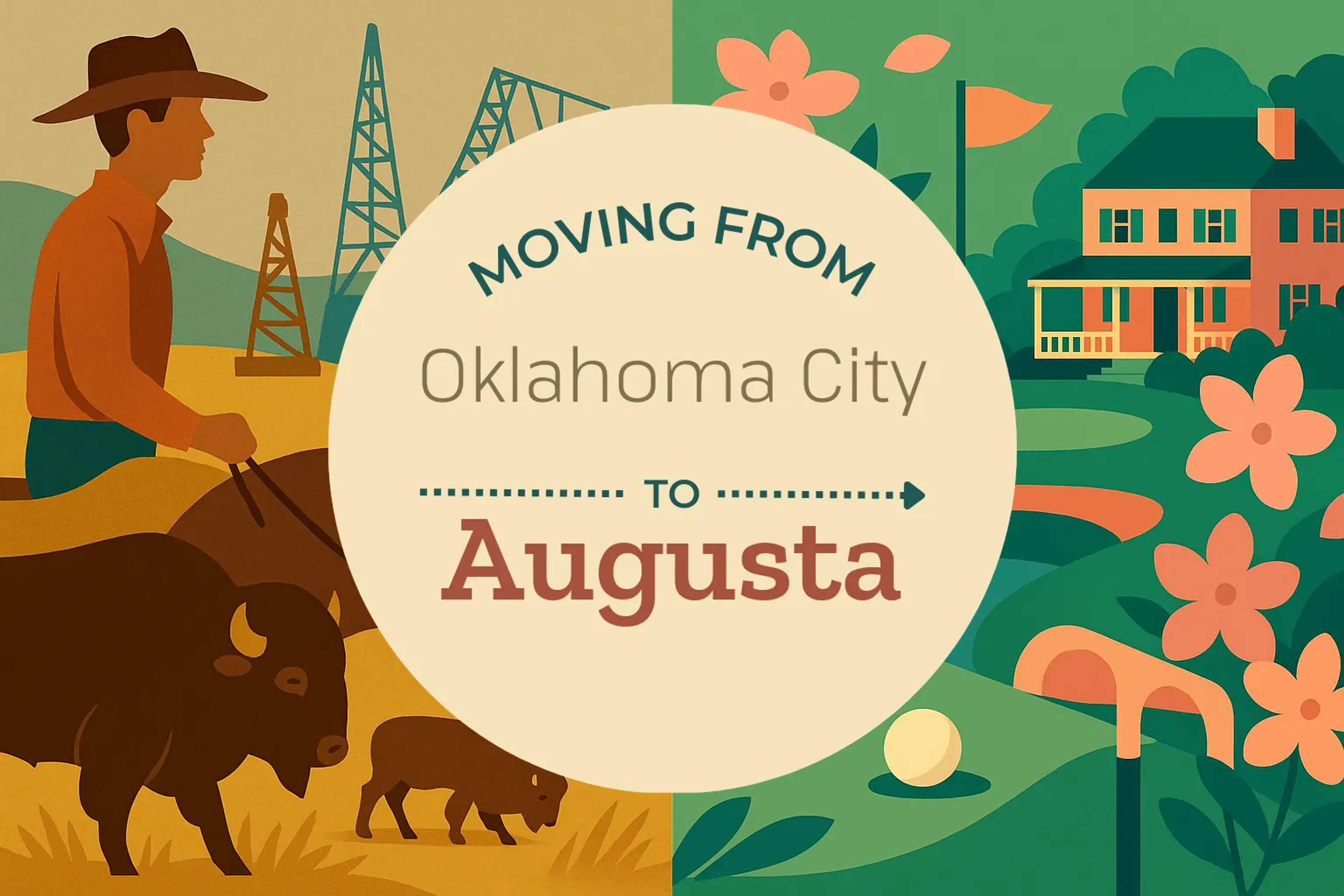 Side-by-side comparison of Oklahoma City to Augusta moving companies