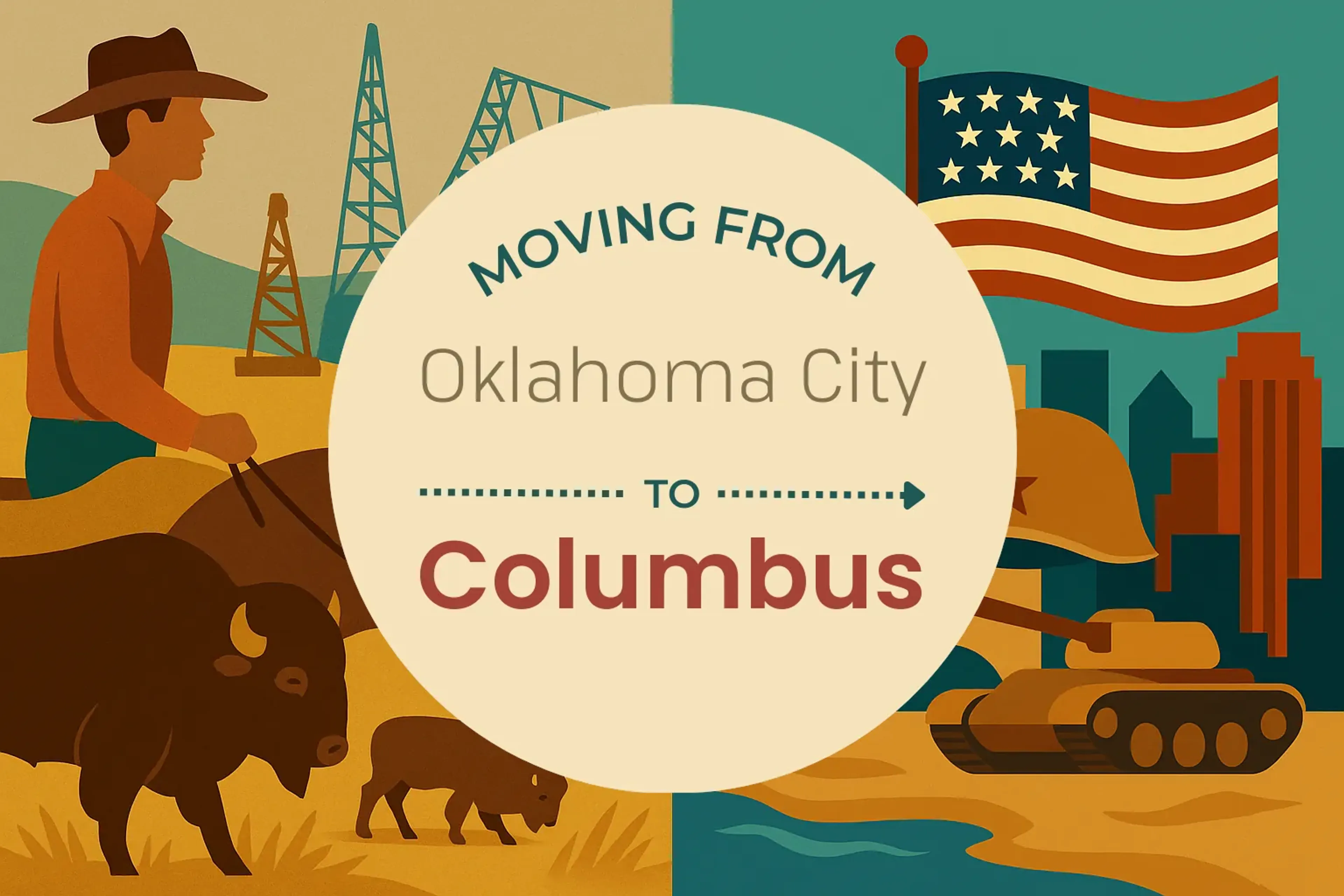 Side-by-side comparison of Oklahoma City to Columbus moving companies