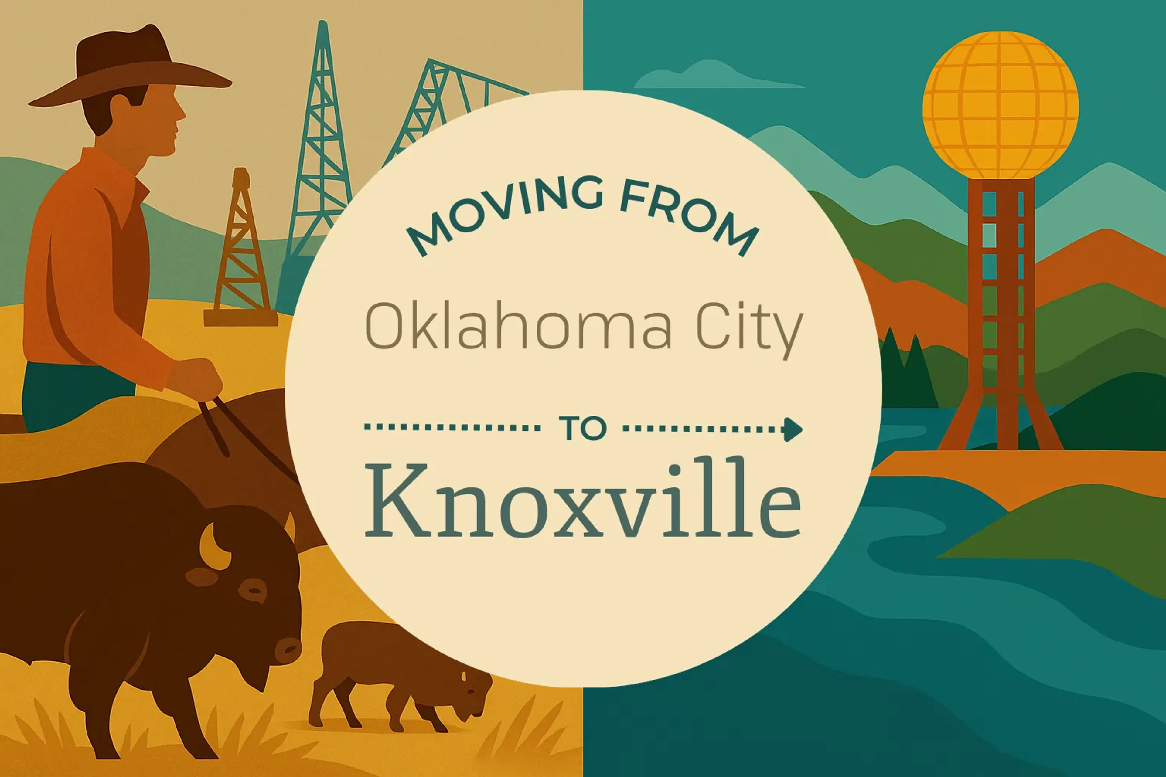 Side-by-side comparison of Oklahoma City to Knoxville moving companies