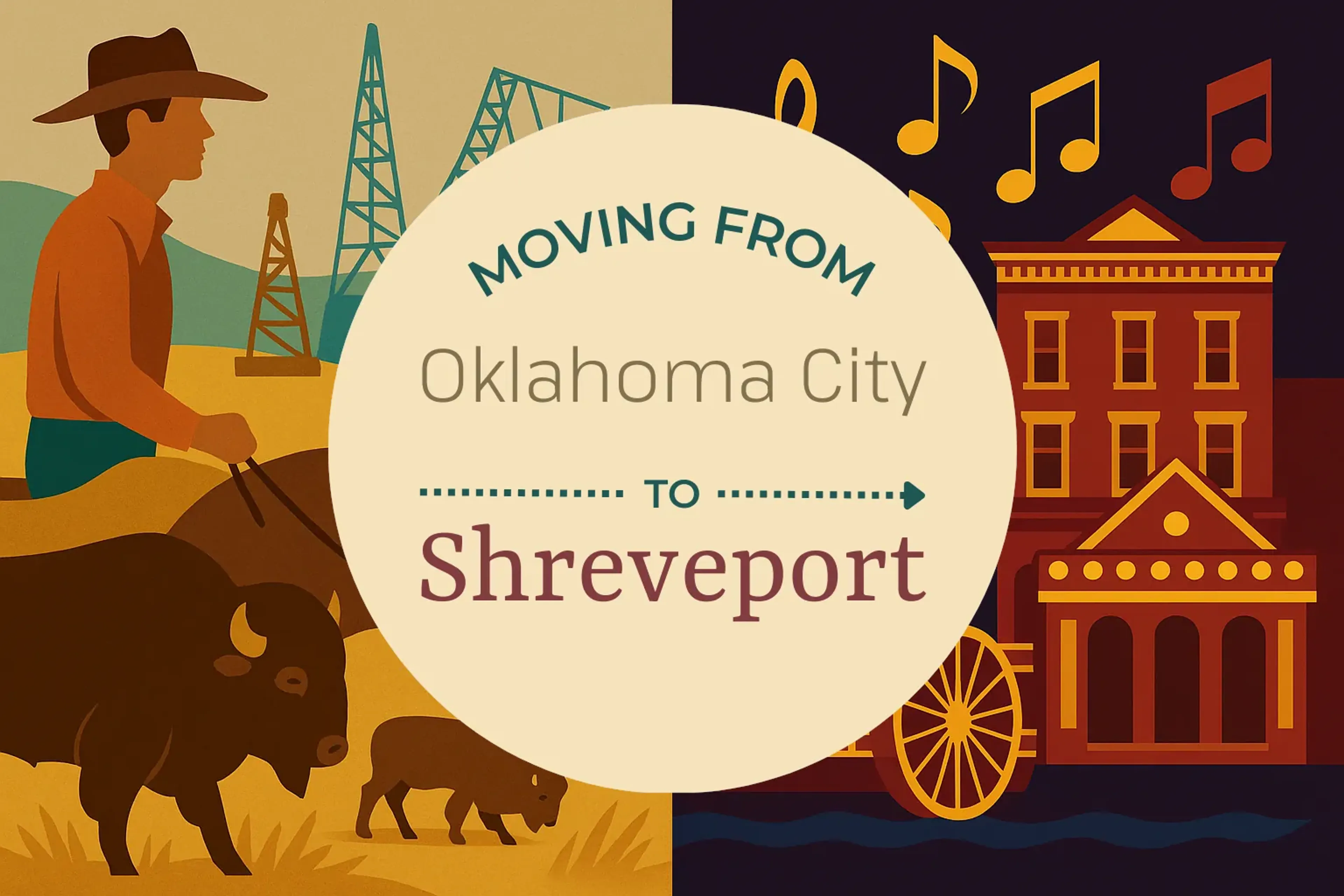 Side-by-side comparison of Oklahoma City to Shreveport moving companies