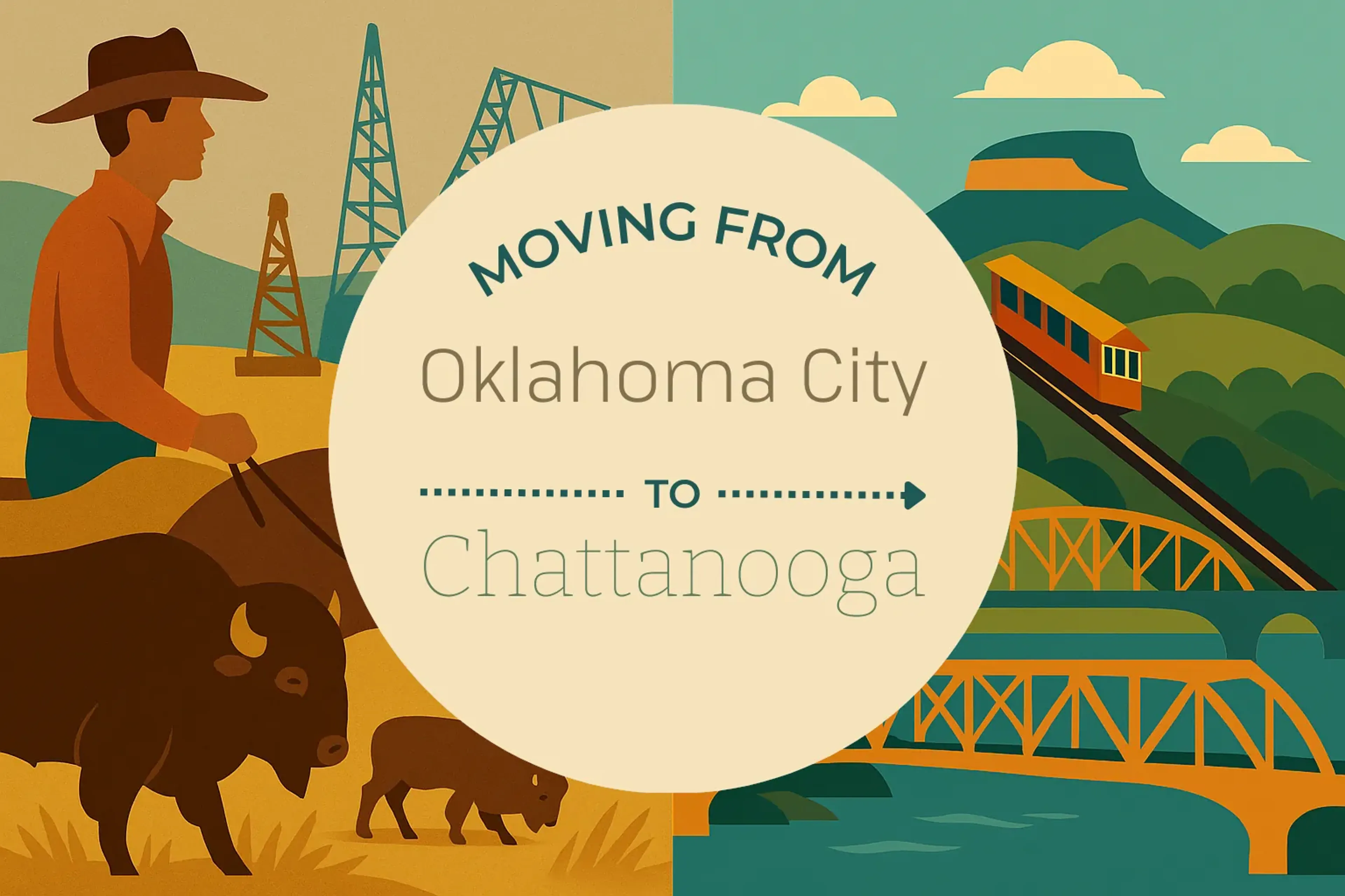 Side-by-side comparison of Oklahoma City to Chattanooga moving companies