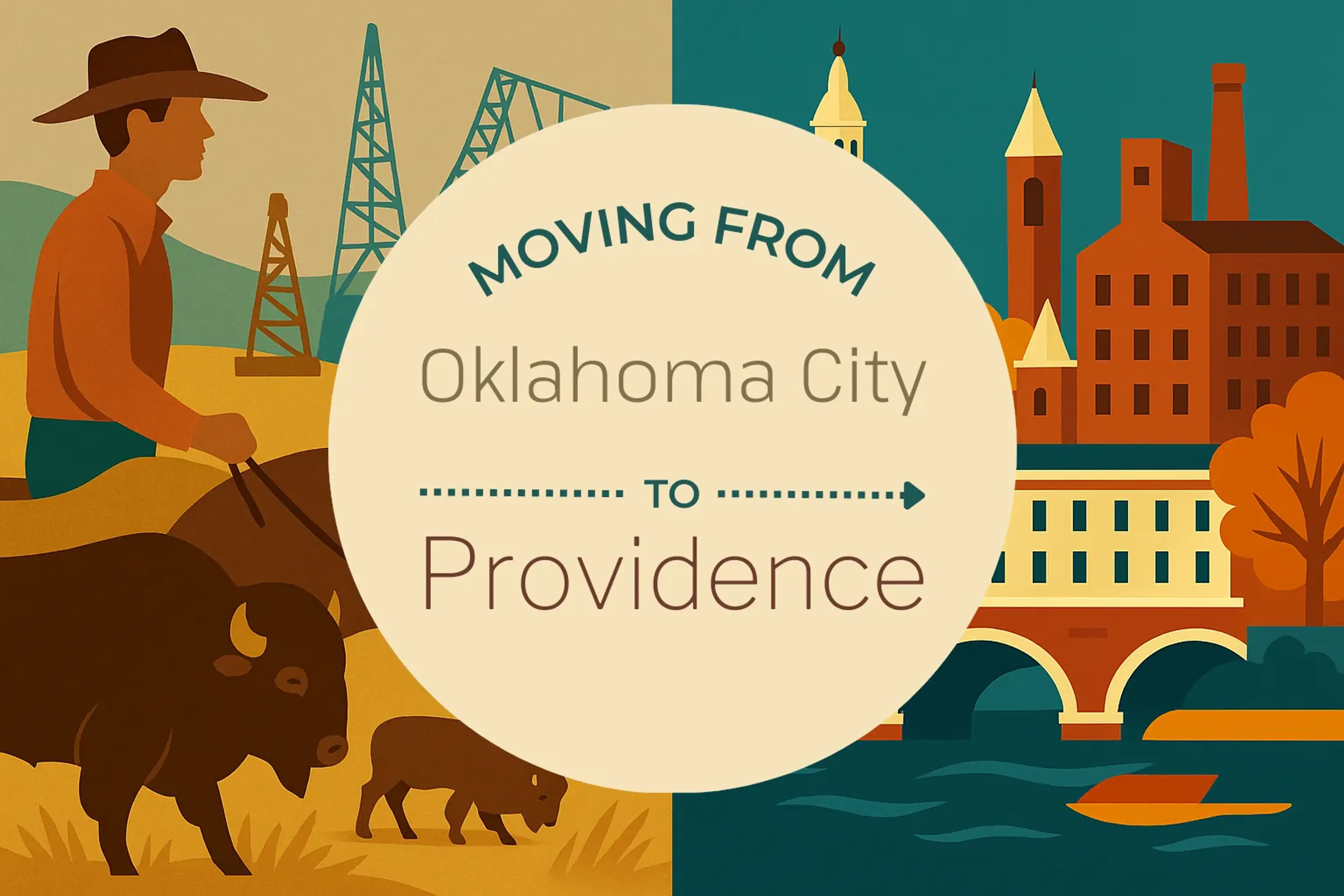 Side-by-side comparison of Oklahoma City to Providence moving companies