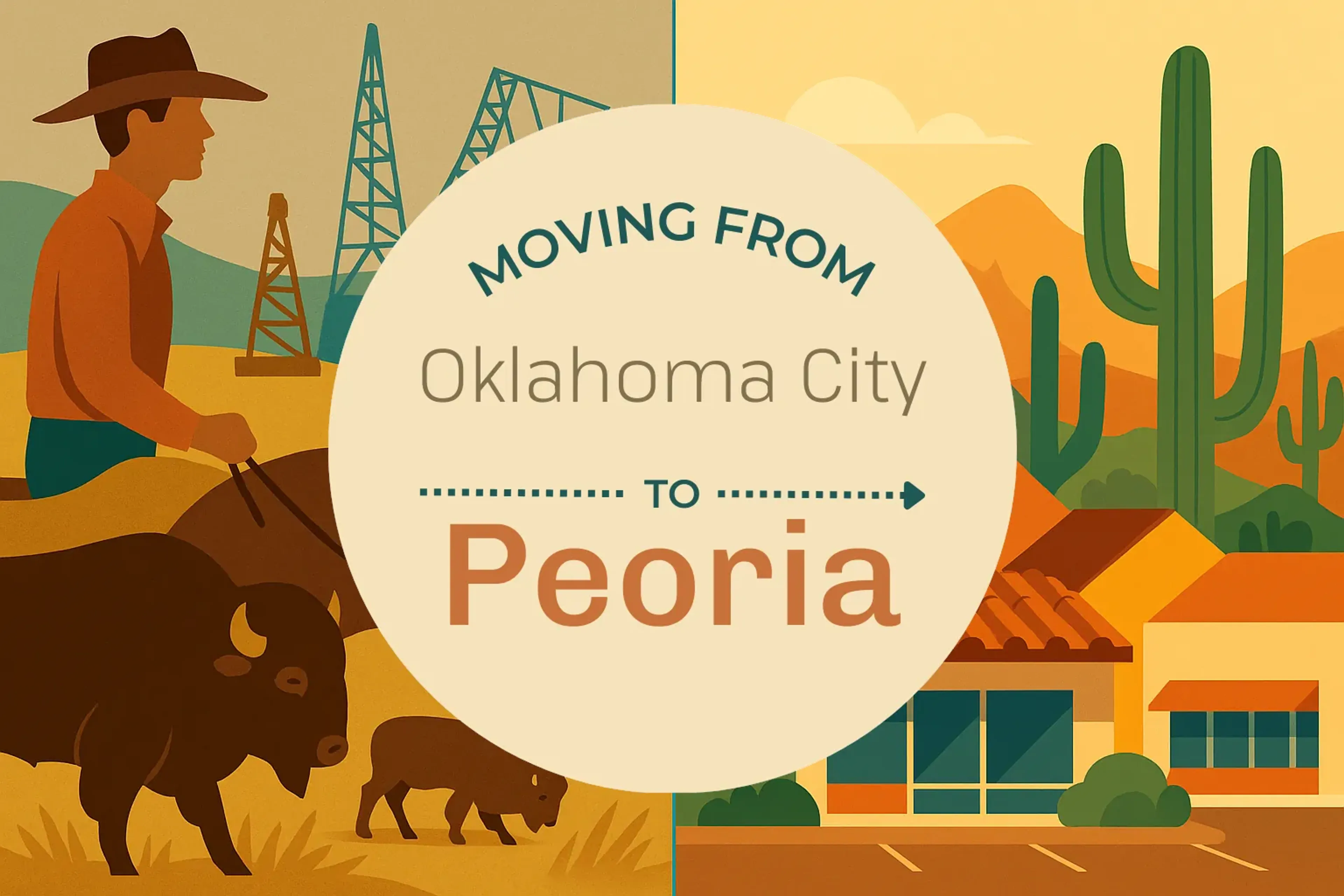 Side-by-side comparison of Oklahoma City to Peoria moving companies