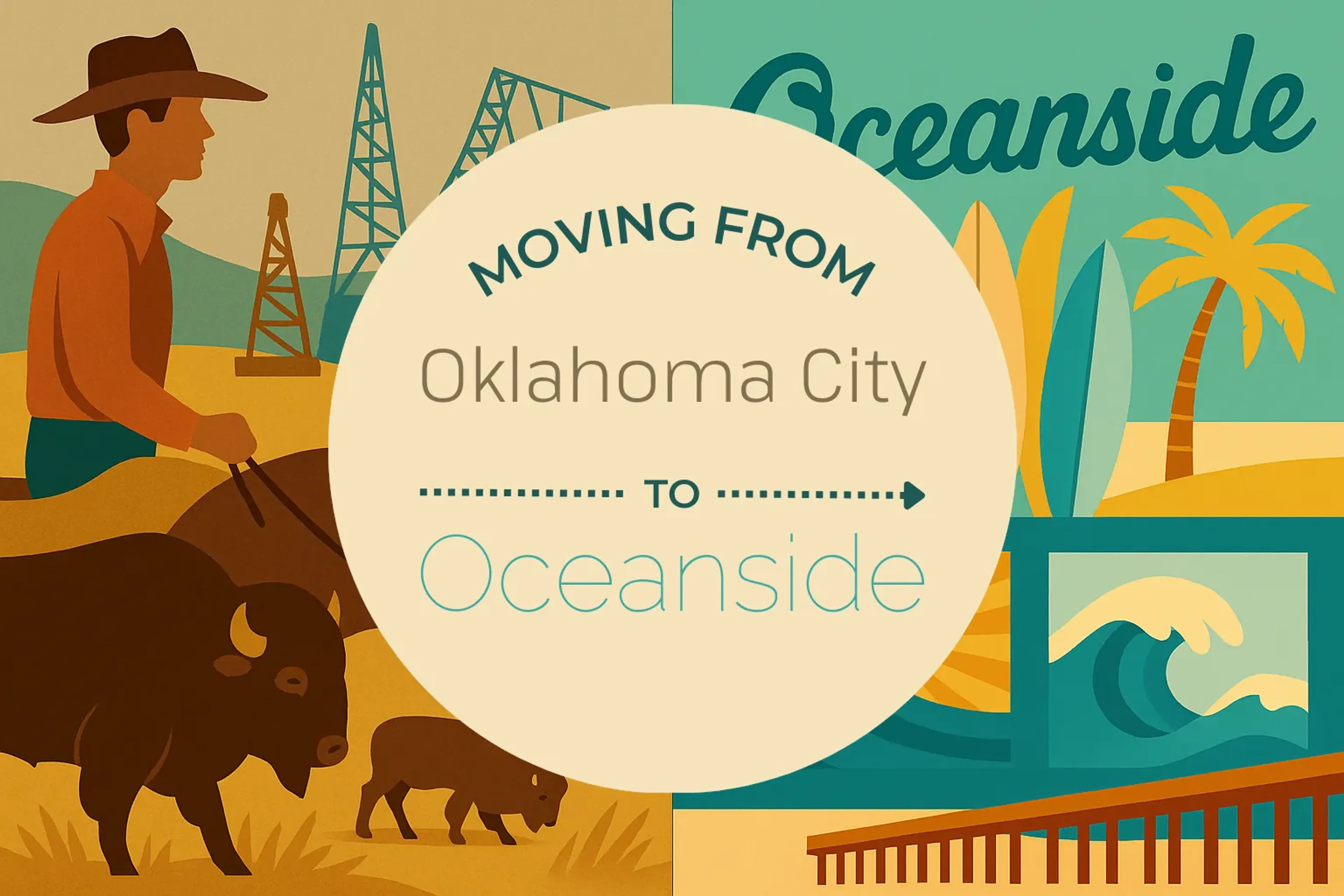 Side-by-side comparison of Oklahoma City to Oceanside moving companies