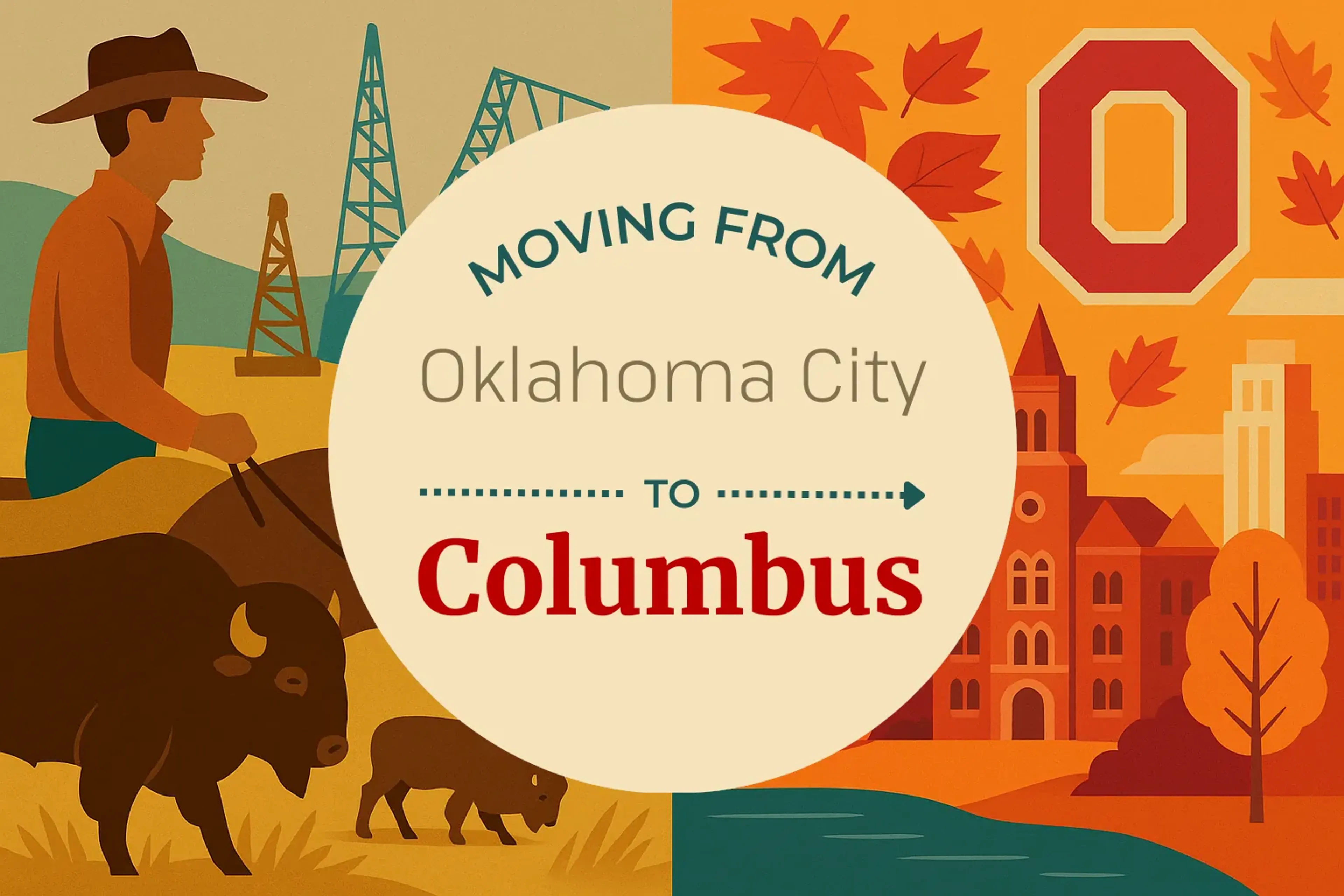Side-by-side comparison of Oklahoma City to Columbus moving companies