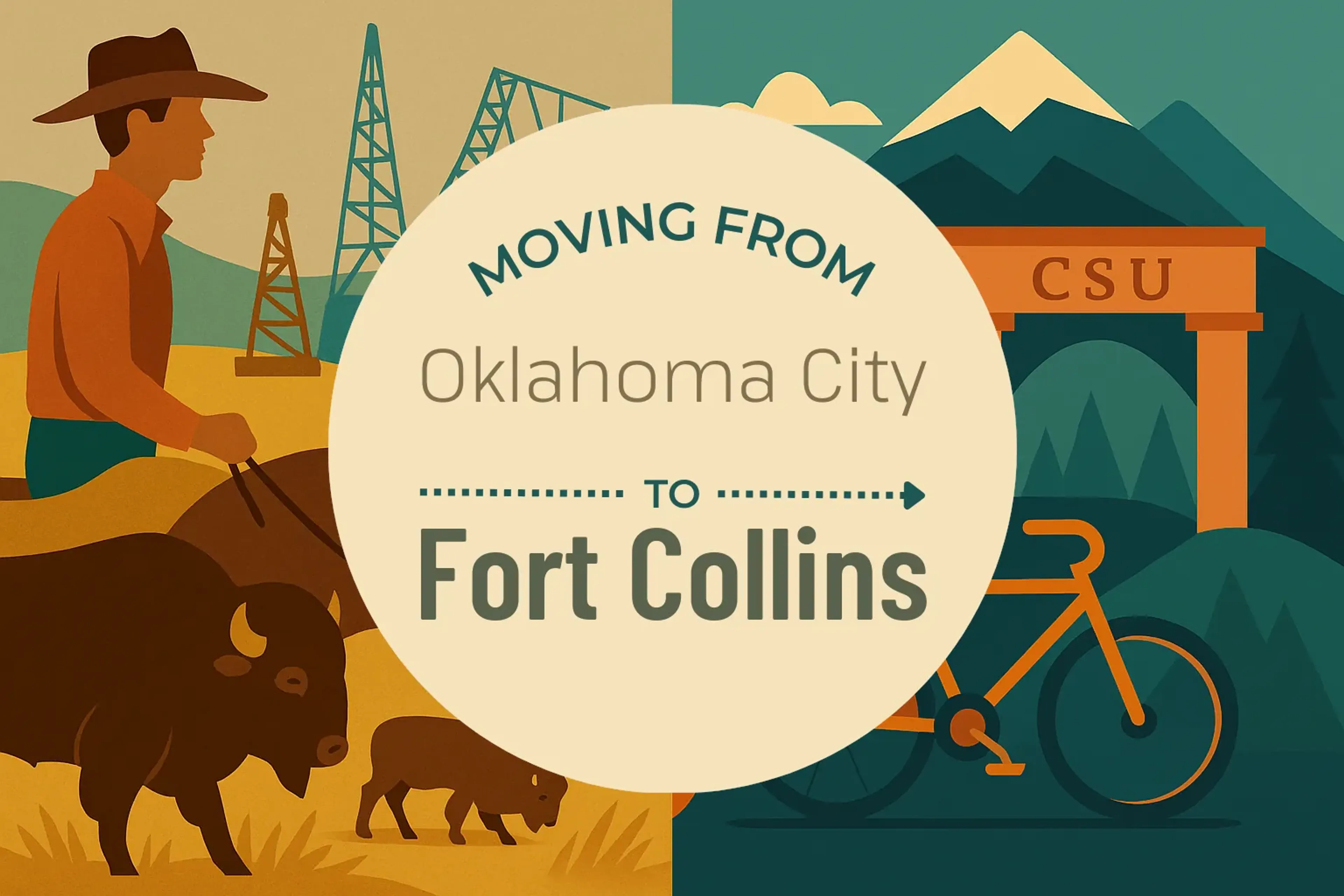 Side-by-side comparison of Oklahoma City to Fort Collins moving companies