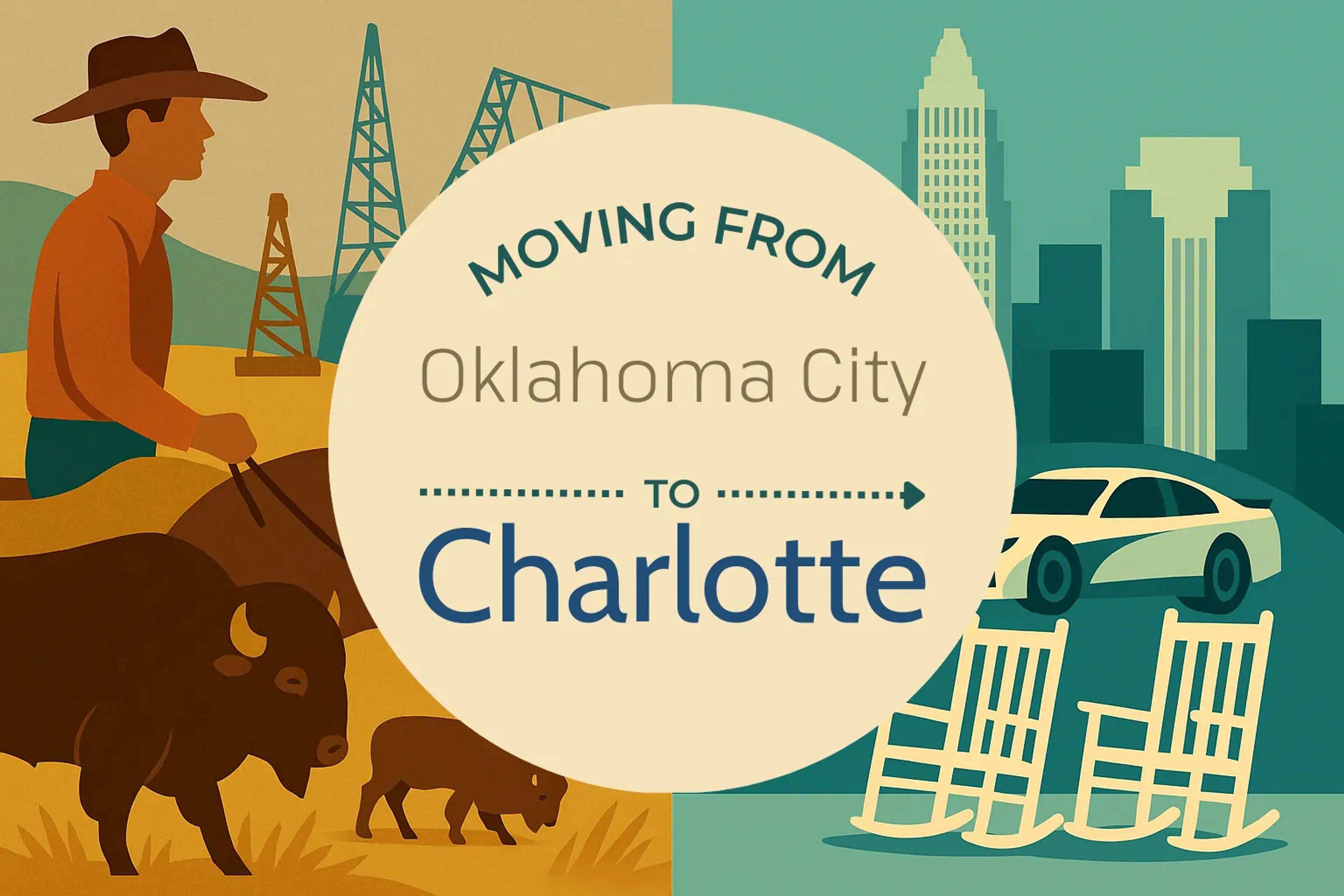 Side-by-side comparison of Oklahoma City to Charlotte moving companies