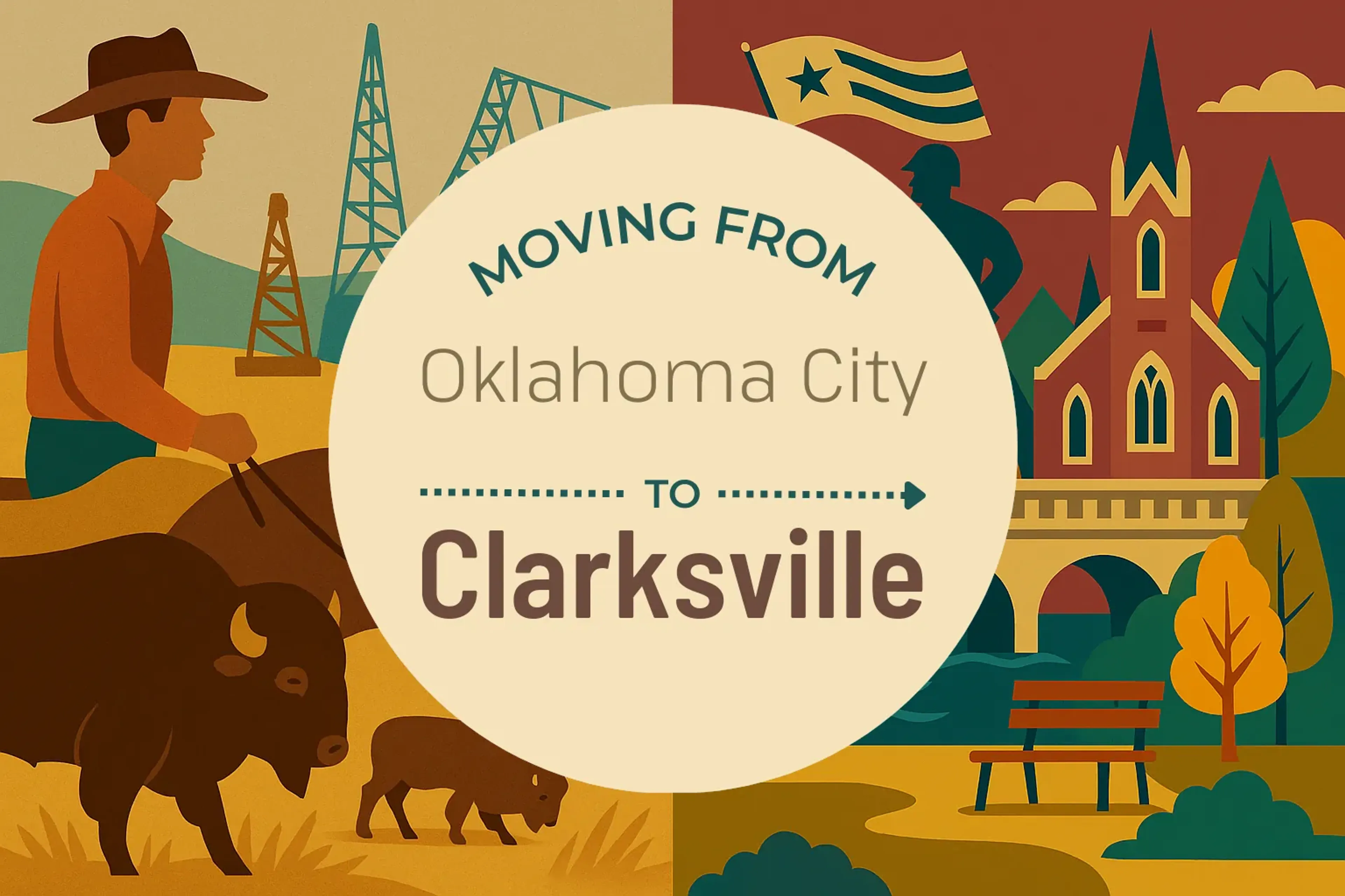 Side-by-side comparison of Oklahoma City to Clarksville moving companies