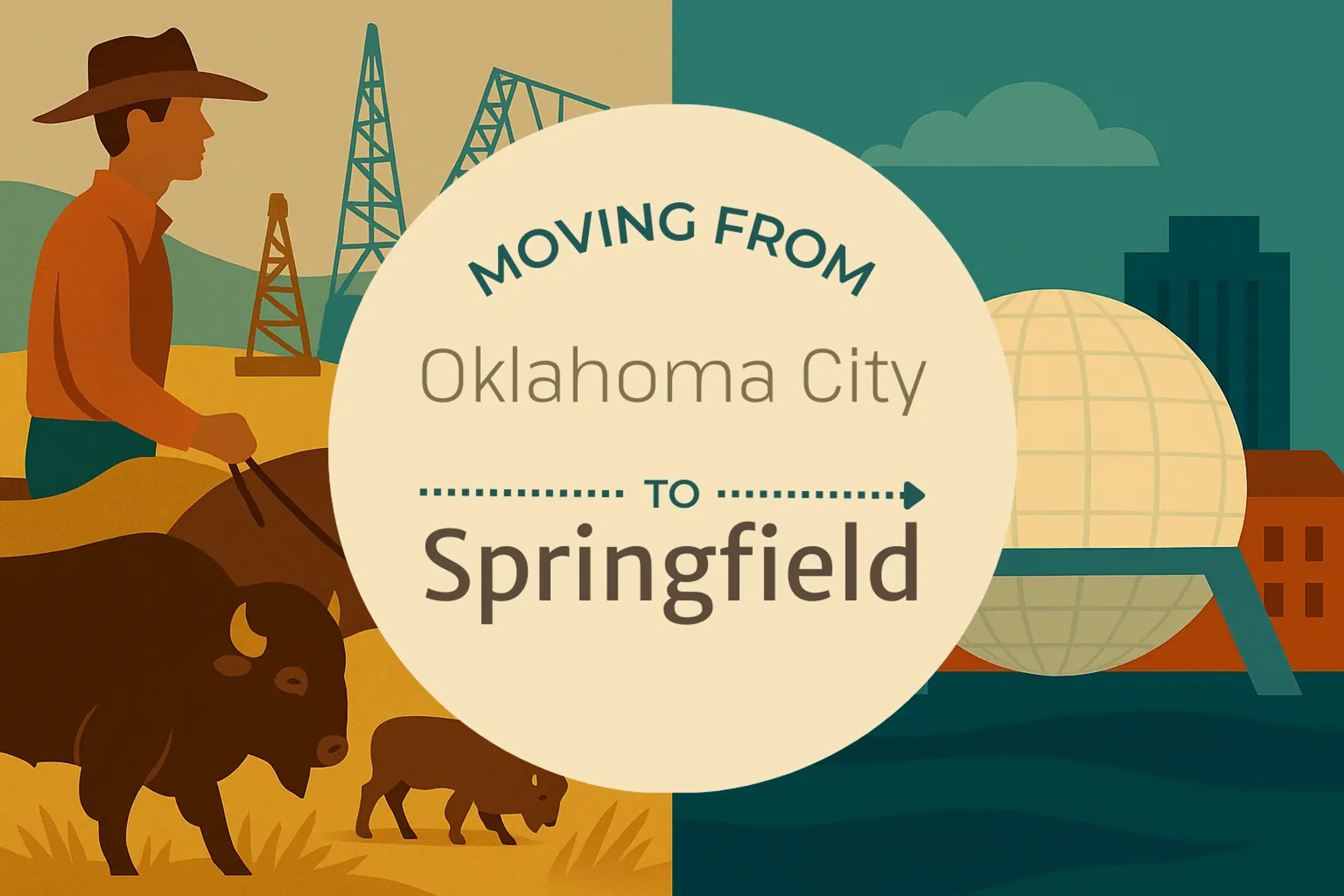 Side-by-side comparison of Oklahoma City to Springfield moving companies