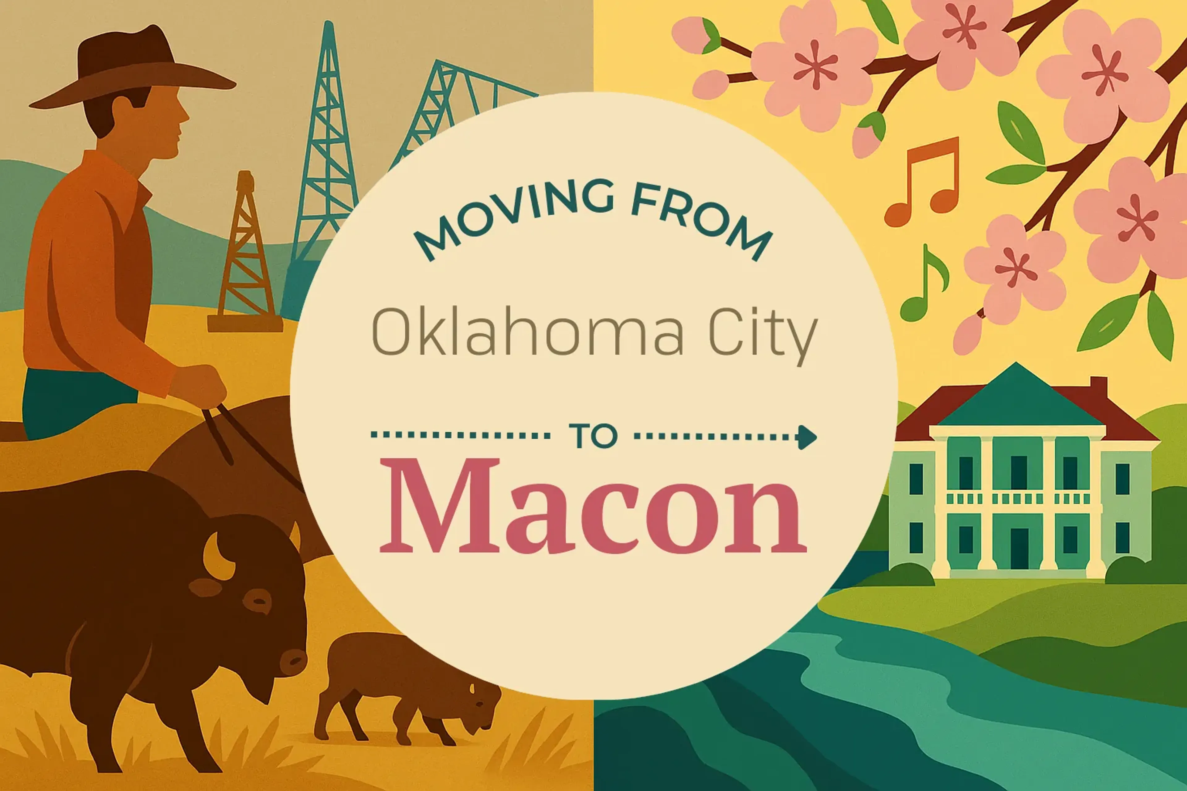 Side-by-side comparison of Oklahoma City to Macon moving companies