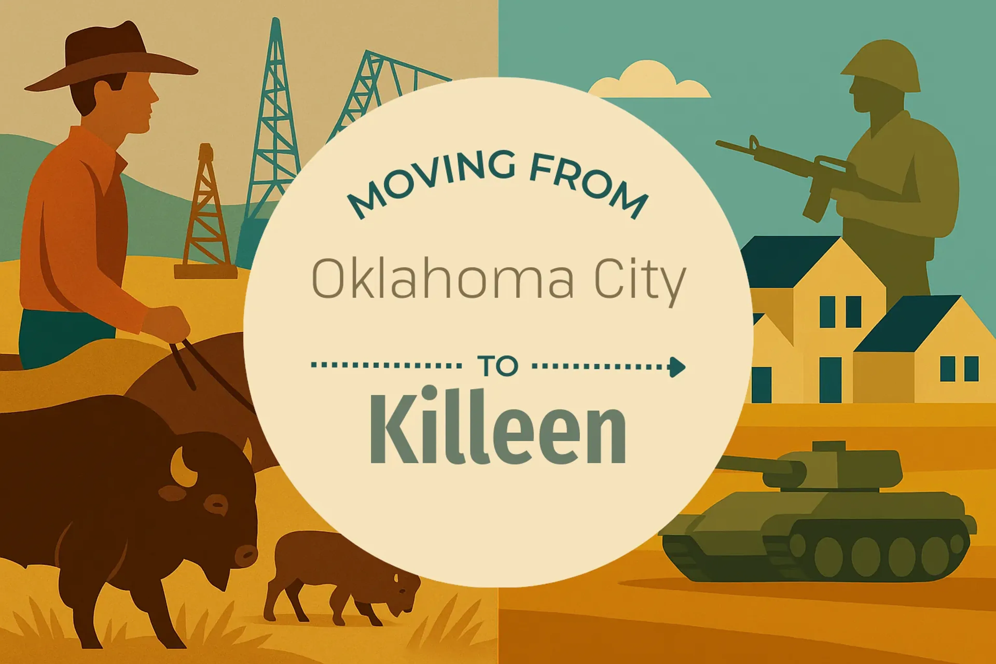 Side-by-side comparison of Oklahoma City to Killeen moving companies