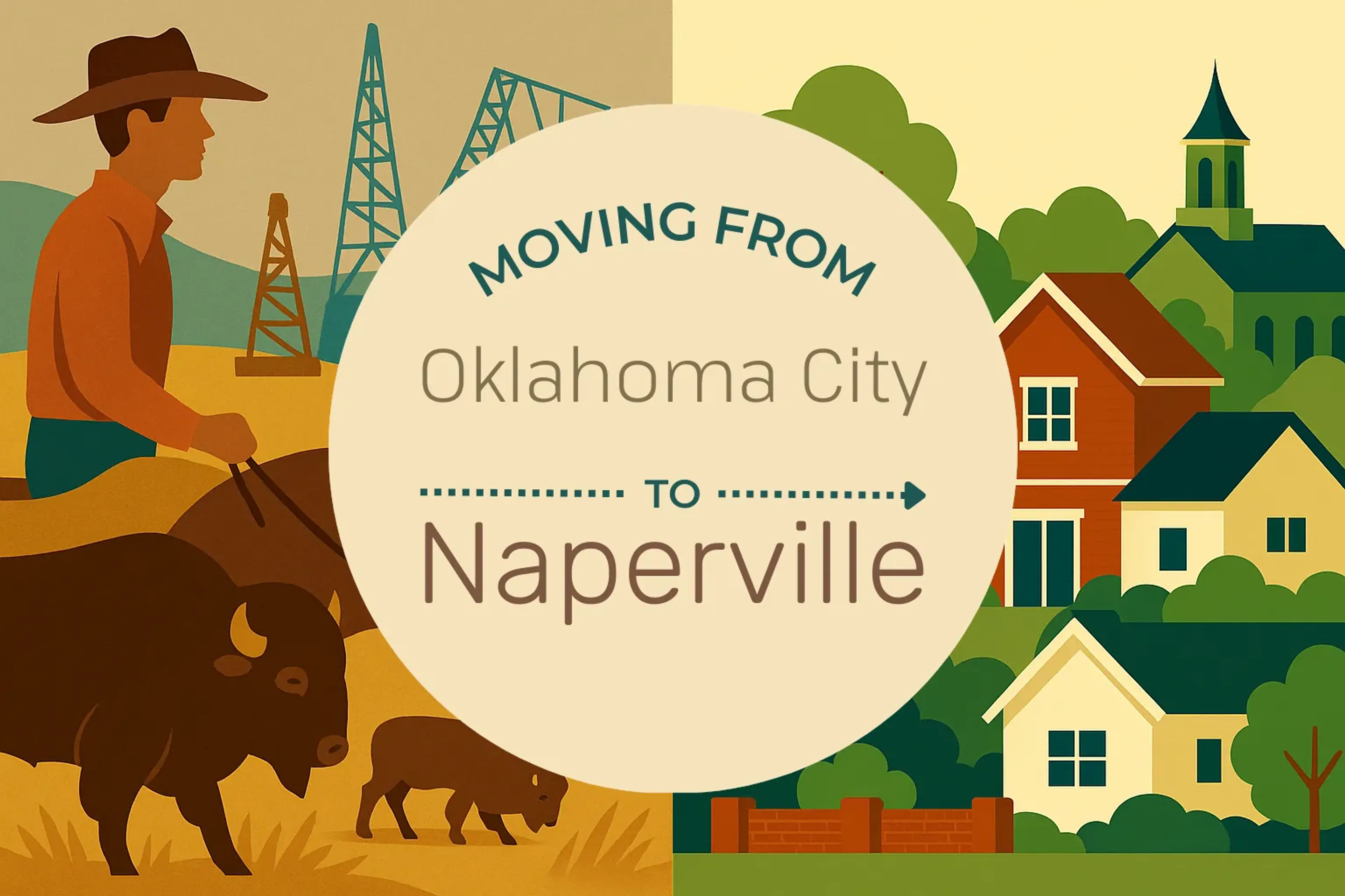 Side-by-side comparison of Oklahoma City to Naperville moving companies