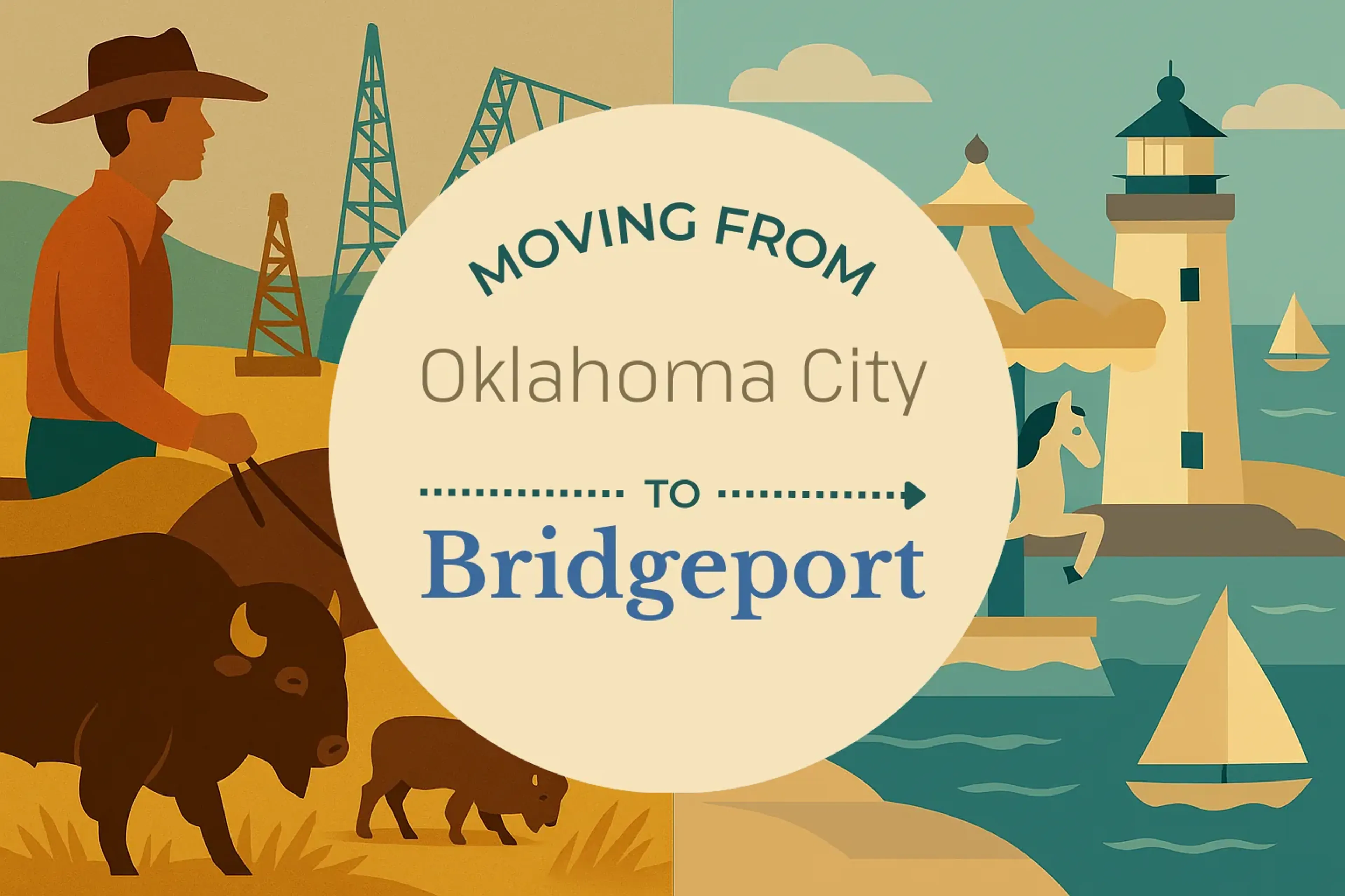 Side-by-side comparison of Oklahoma City to Bridgeport moving companies