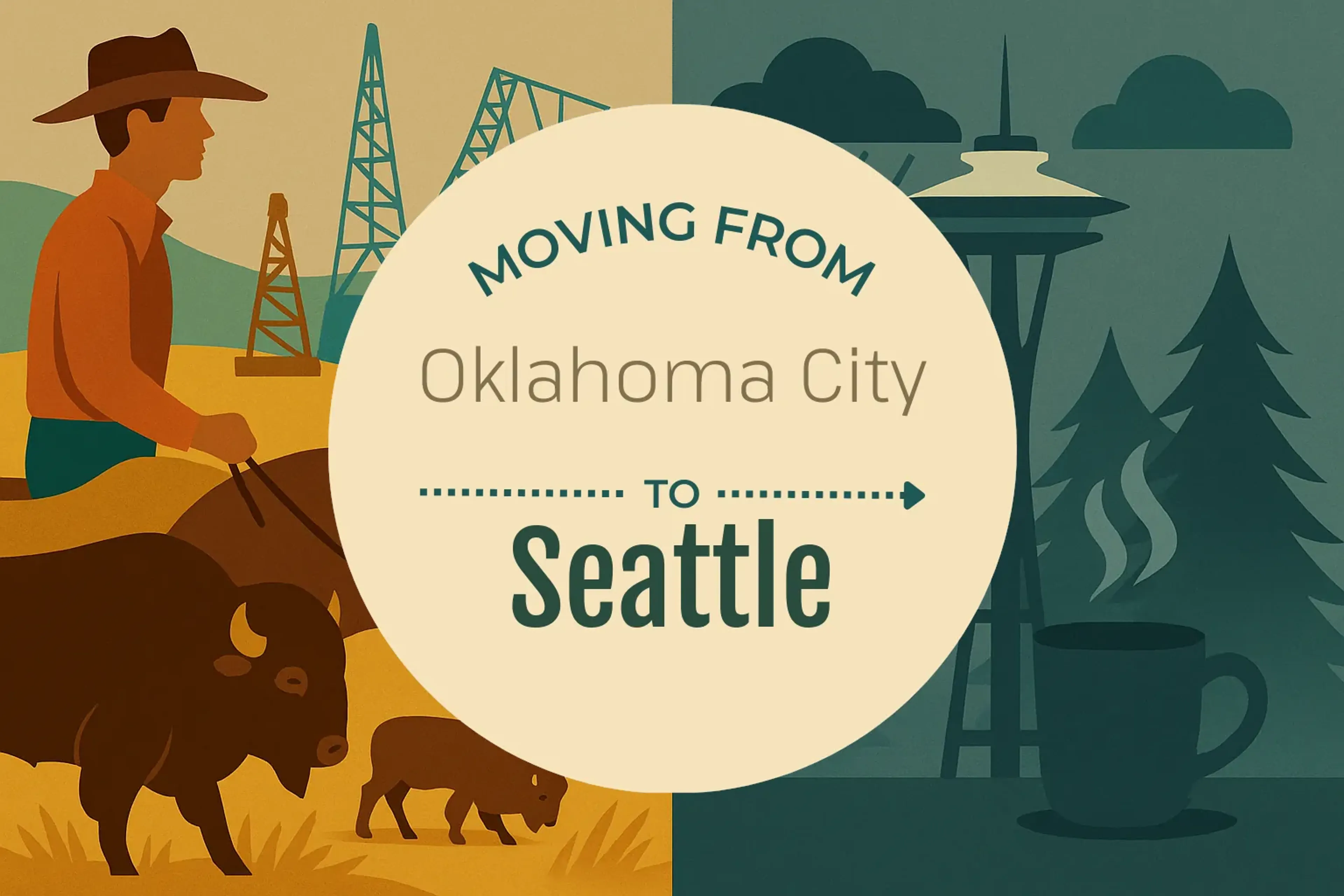 Side-by-side comparison of Oklahoma City to Seattle moving companies