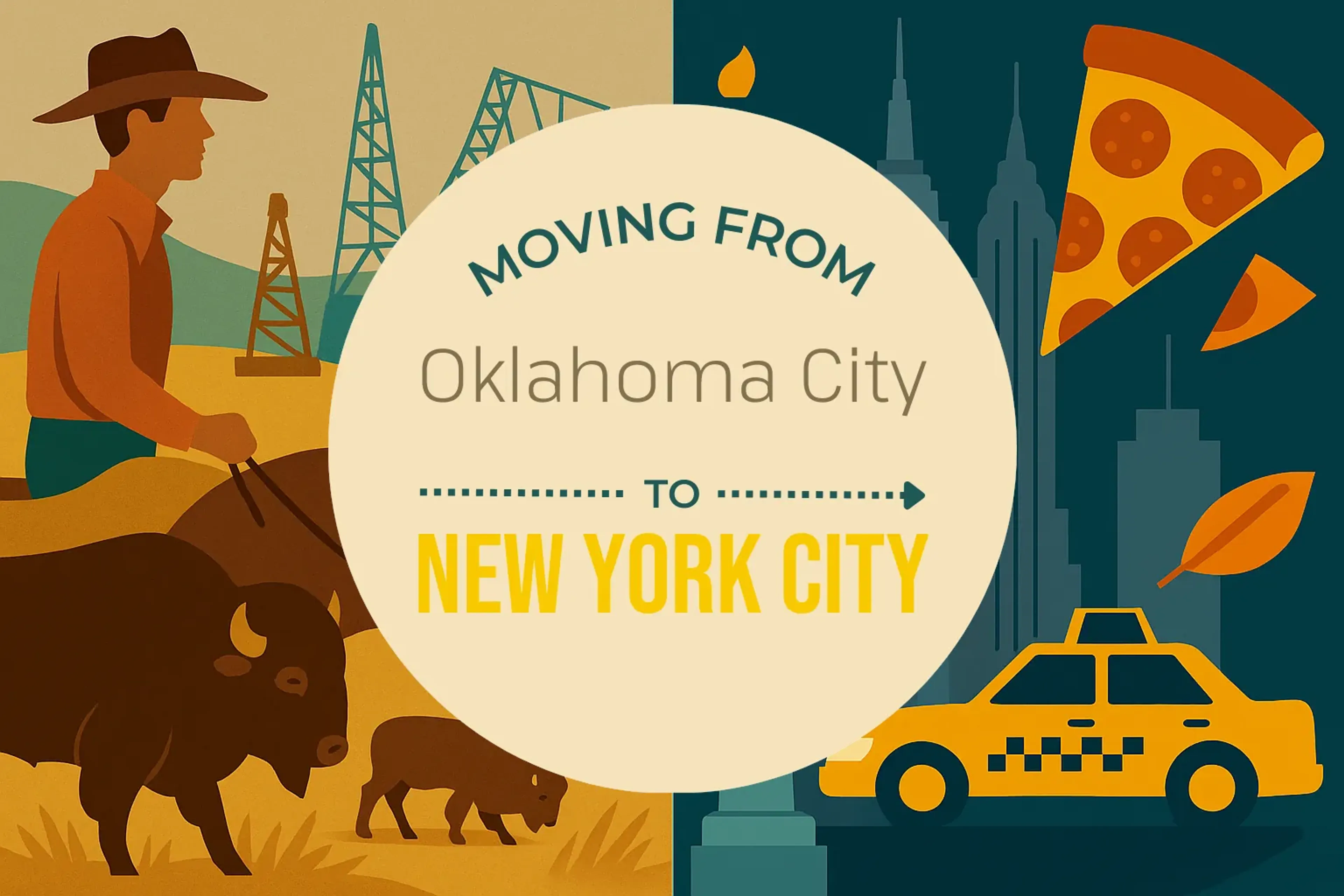 Side-by-side comparison of Oklahoma City to New York City moving companies