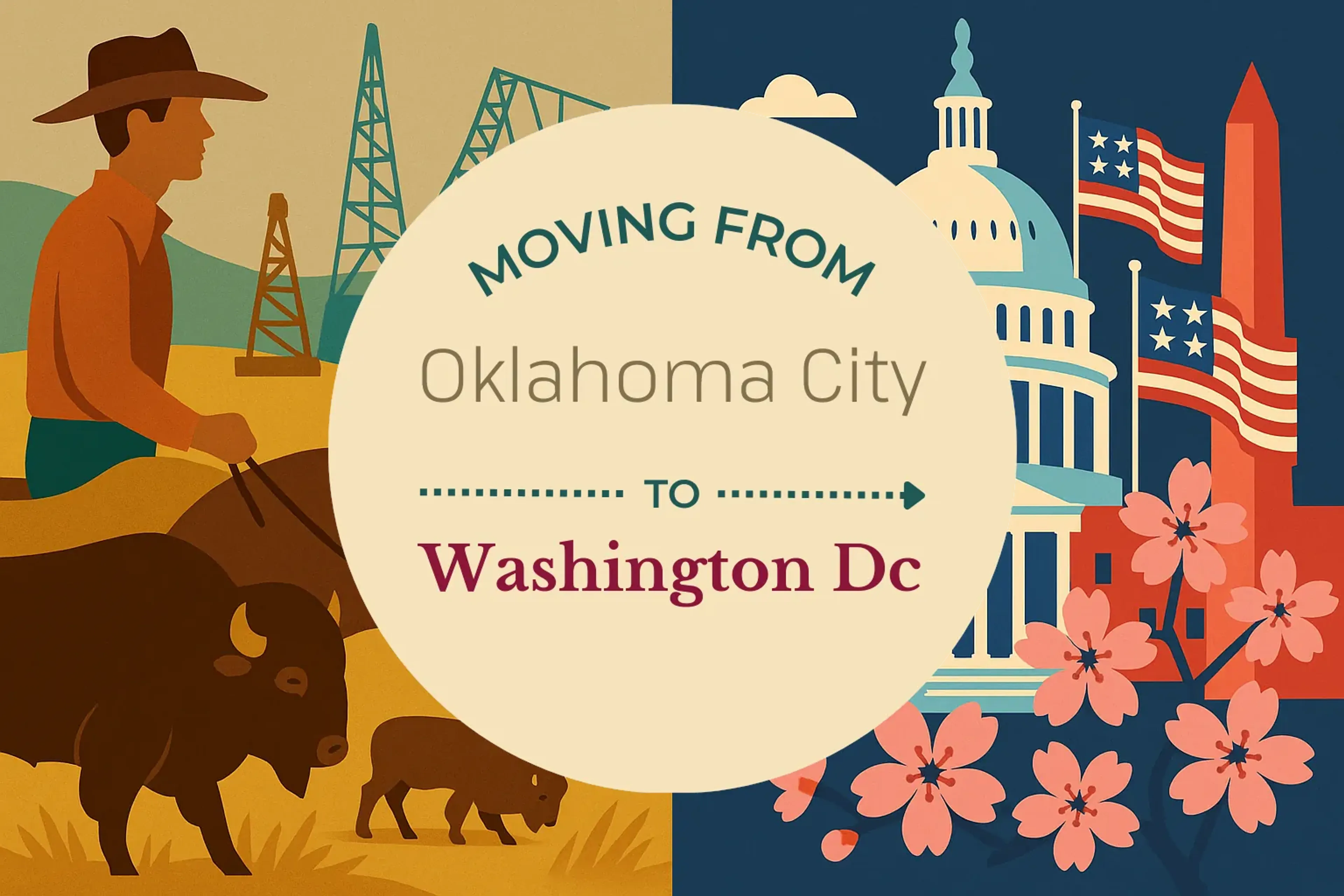 Side-by-side comparison of Oklahoma City to Washington DC moving companies