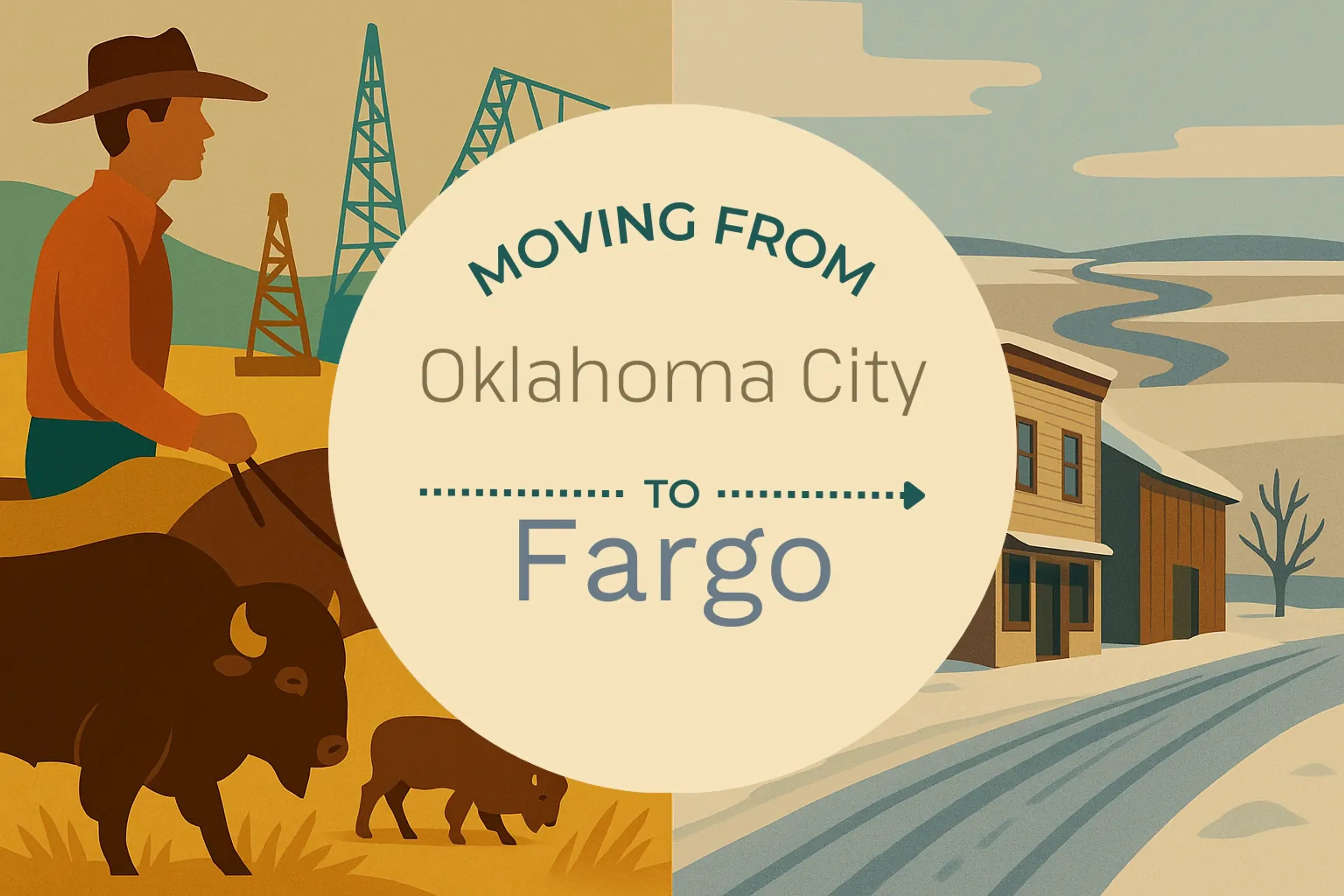 Side-by-side comparison of Oklahoma City to Fargo moving companies